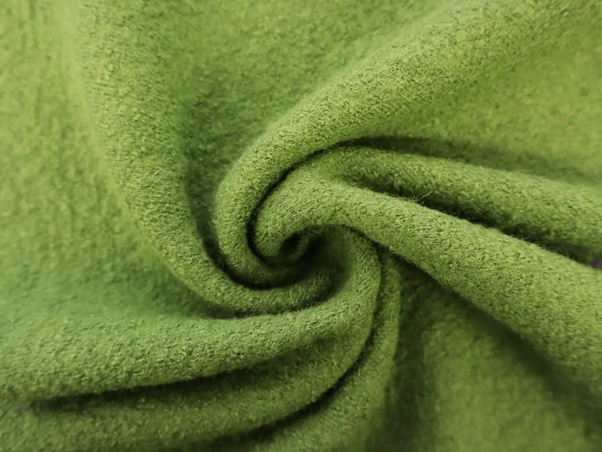 Boiled Wool Blend Knit in Olive