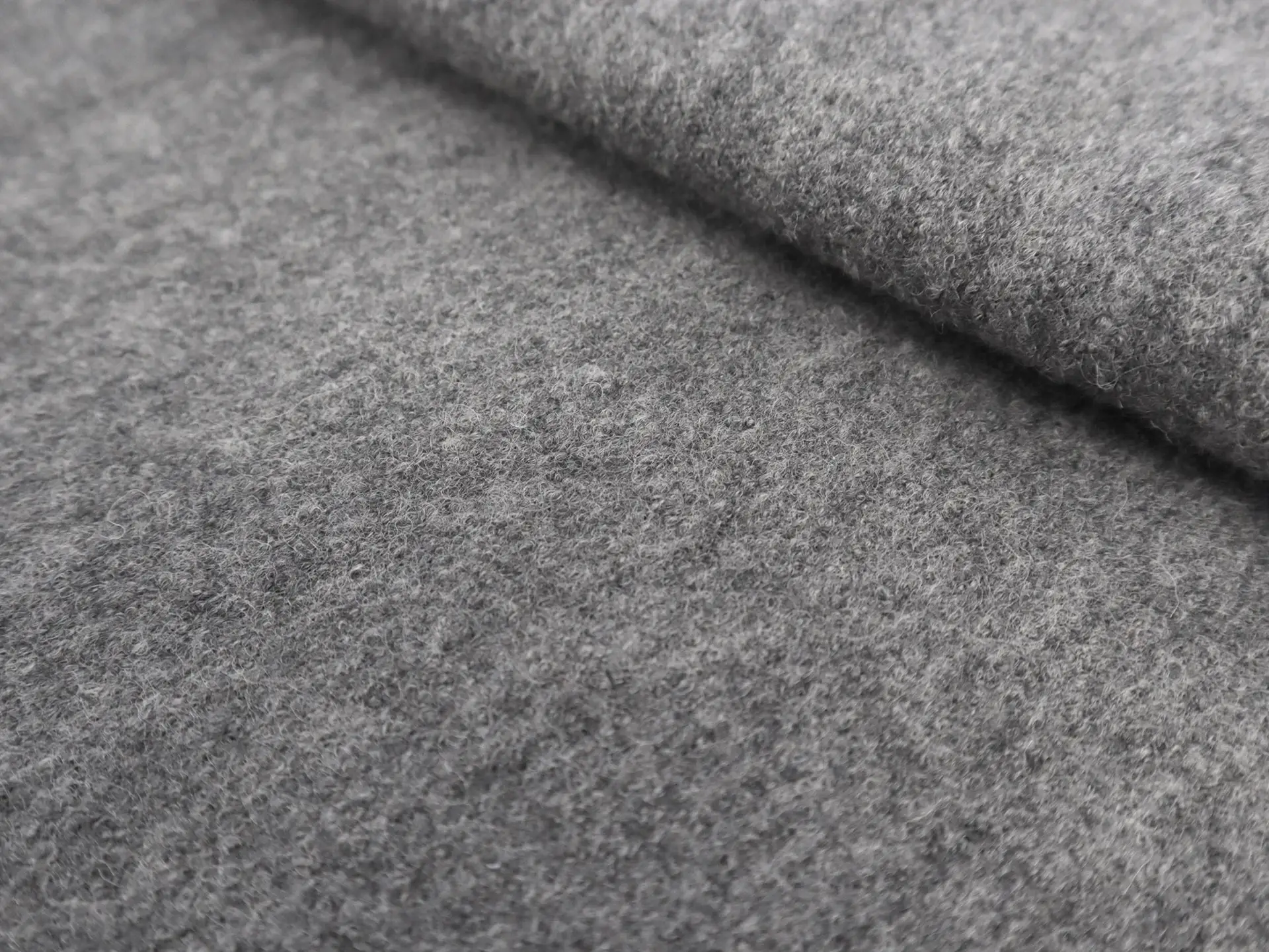 Boiled Wool Knit in Dark Heather Grey