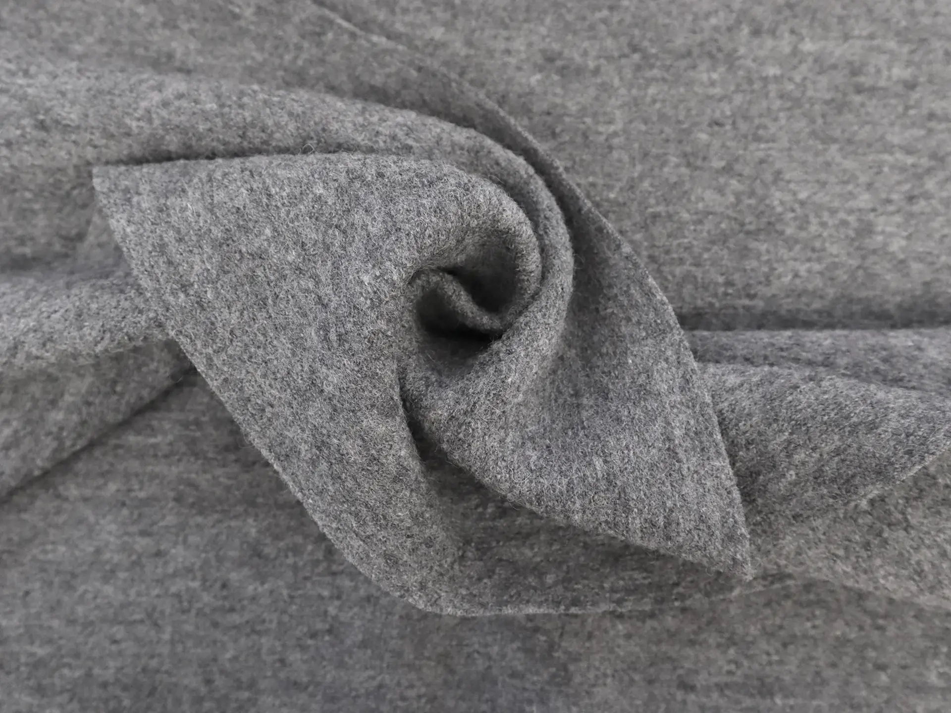 Boiled Wool Knit in Dark Heather Grey