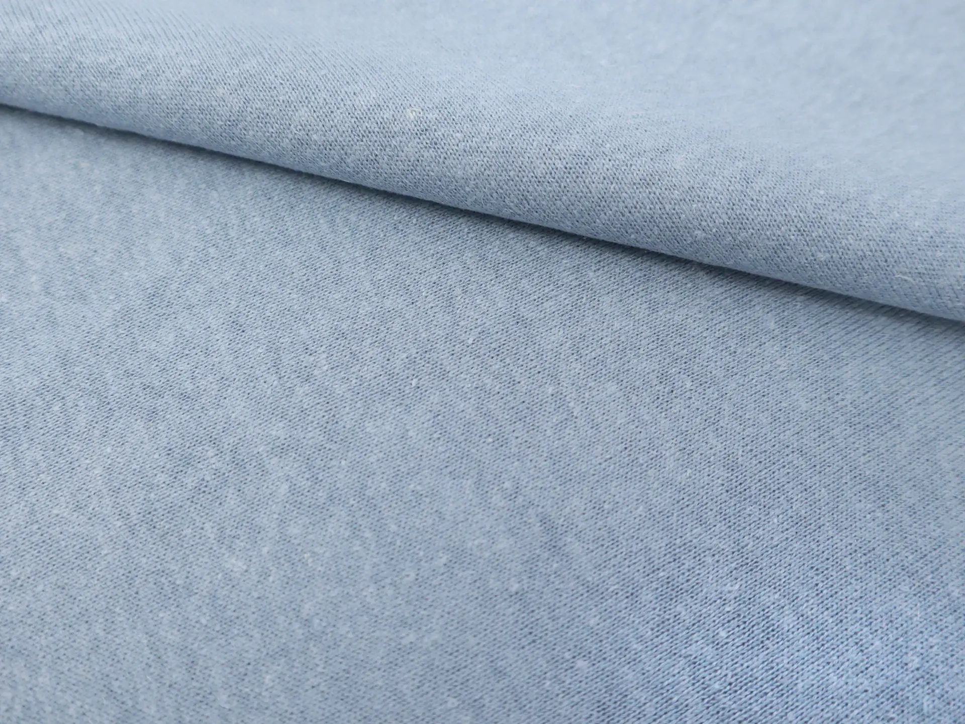 Hemp, Cotton & Bamboo Sweatshirt Fleece in Light Denim