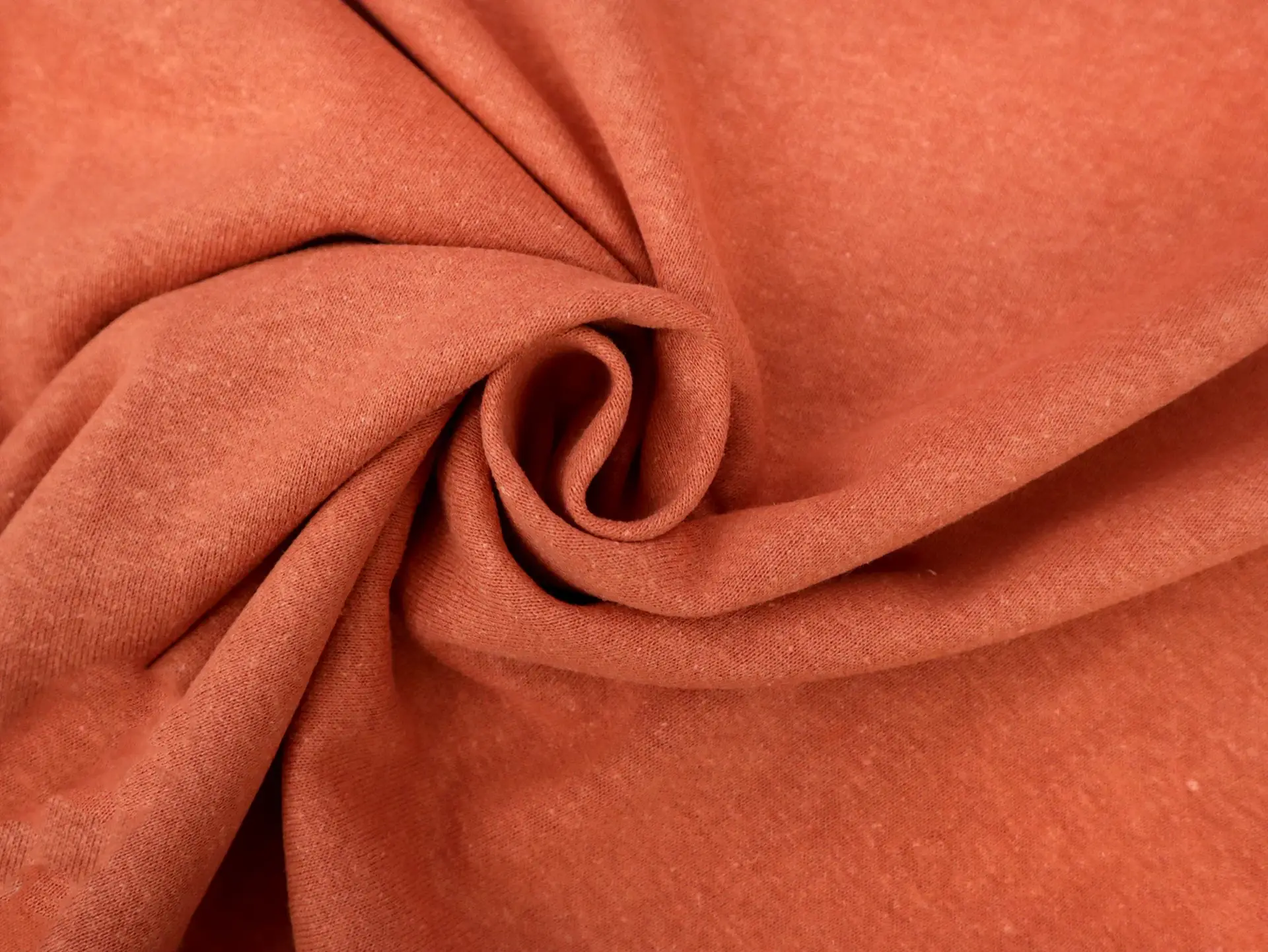 Hemp, Cotton & Bamboo Sweatshirt Fleece in Rust