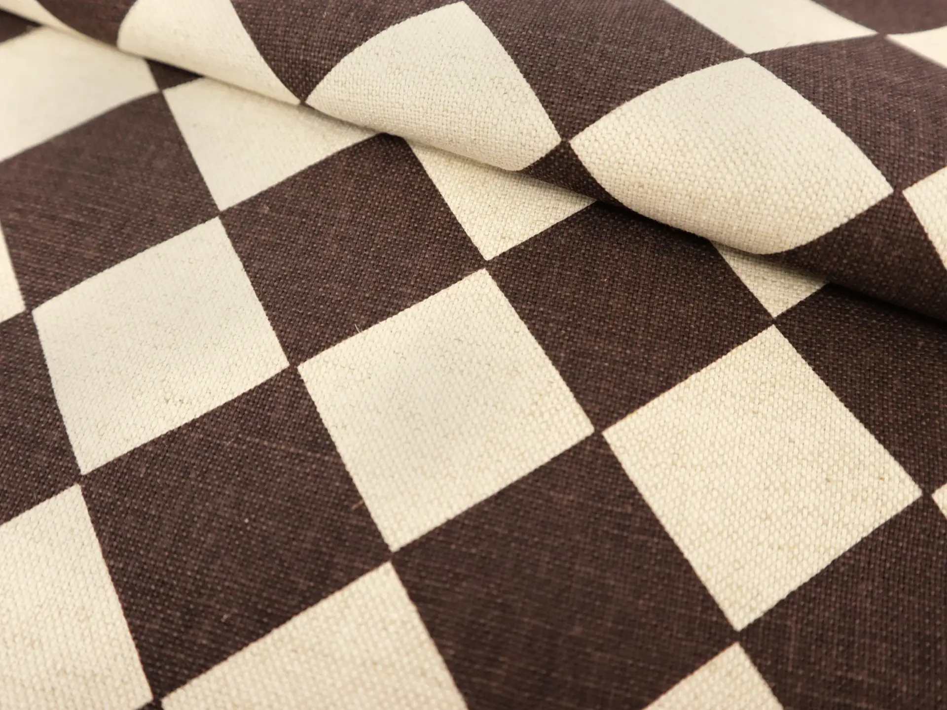Cotton & Rayon Canvas Diamond Print