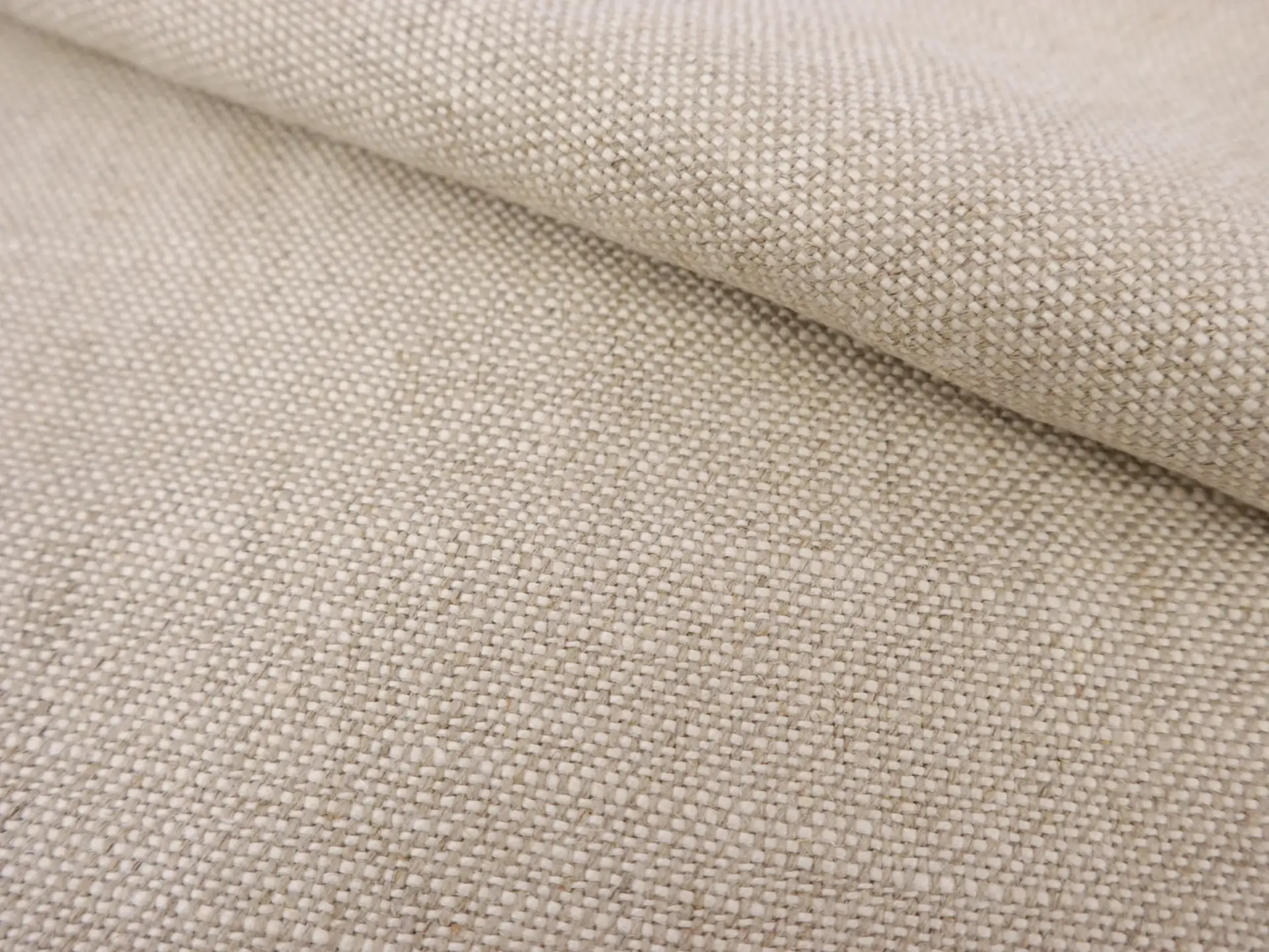 Belgian Sanforized Upholstery Linen in Oatmeal