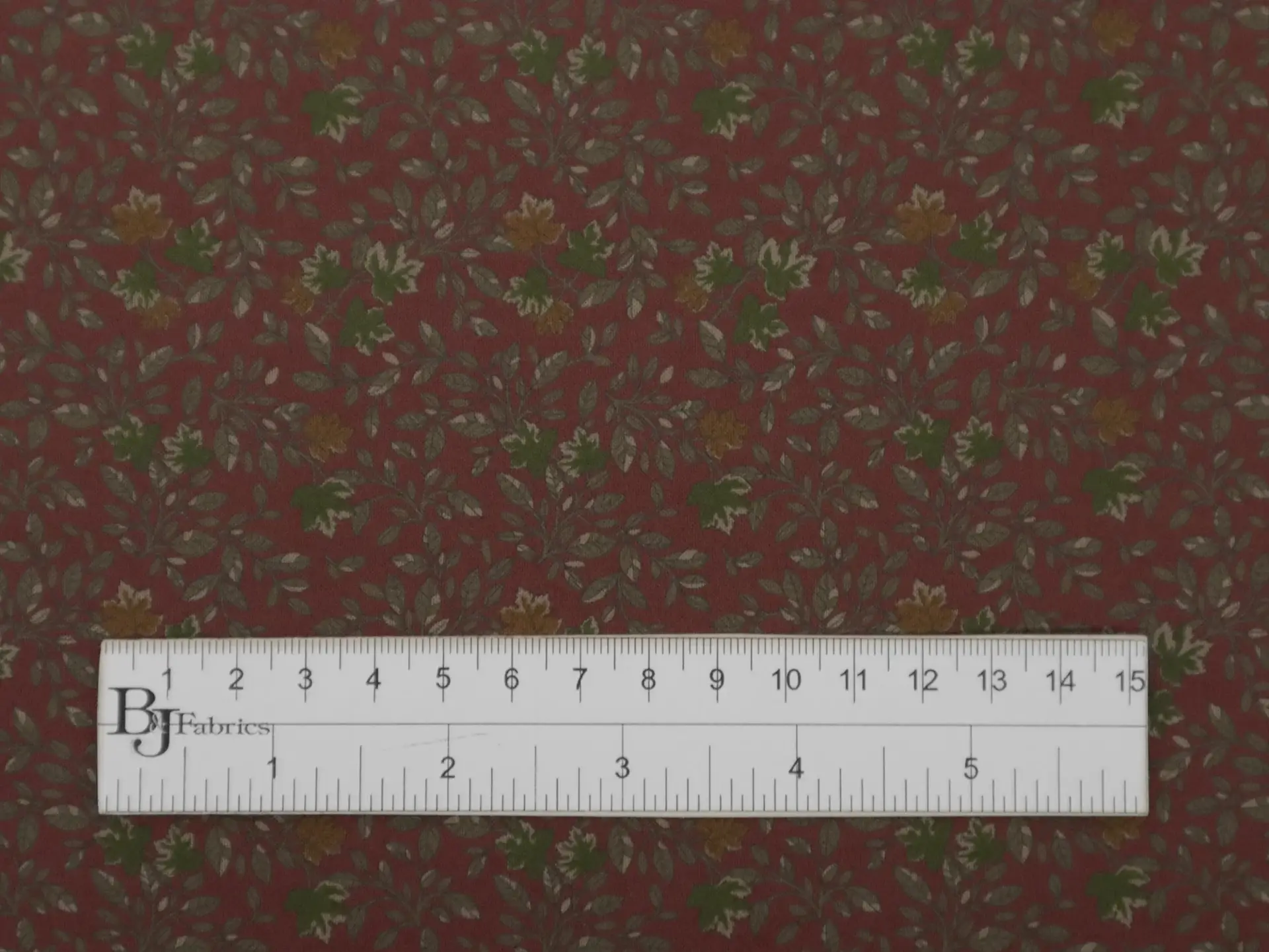 Printed Viscose Challis with Leaf Pattern