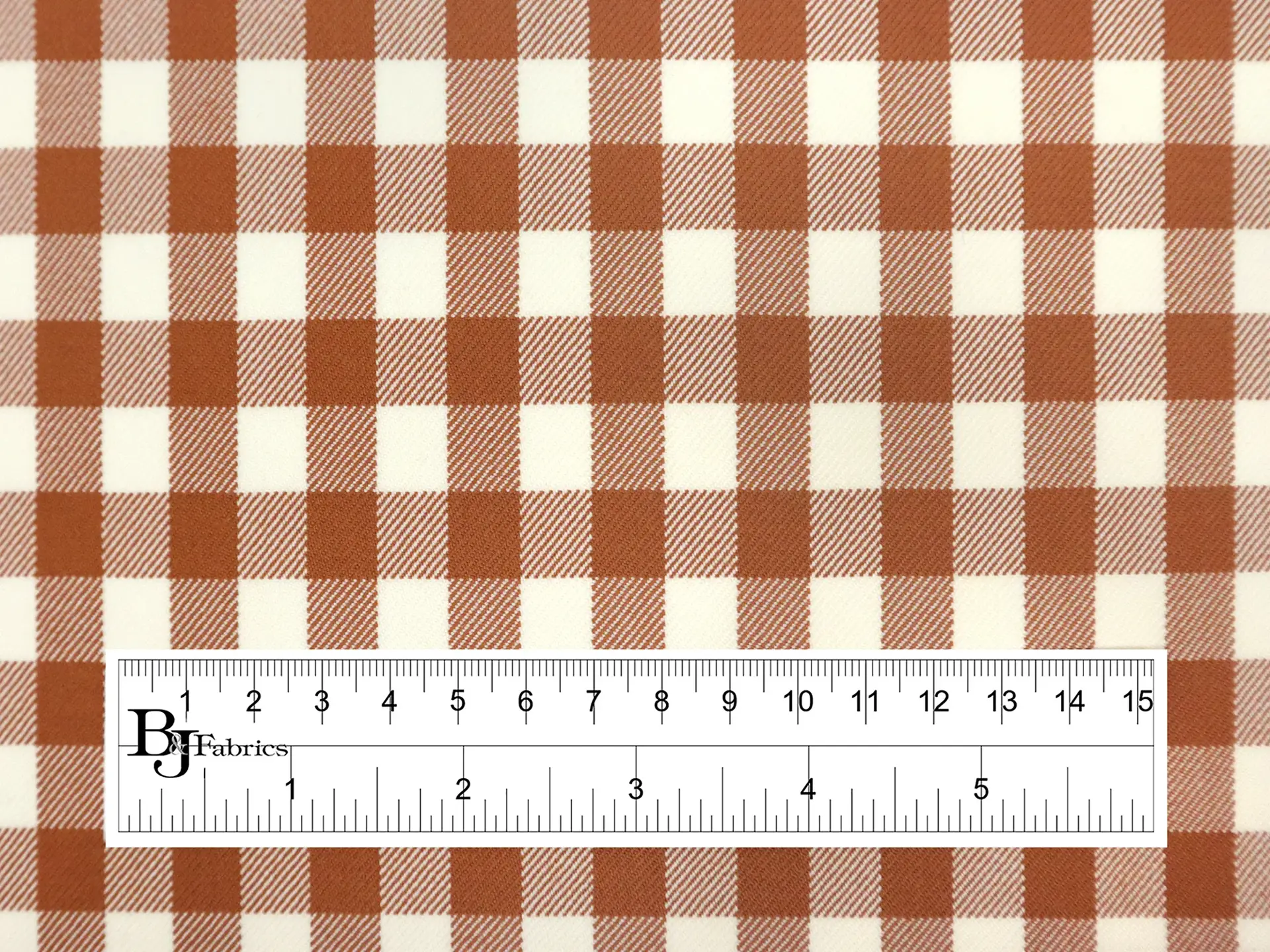 Italian Wool Shepherd's Check in Russet