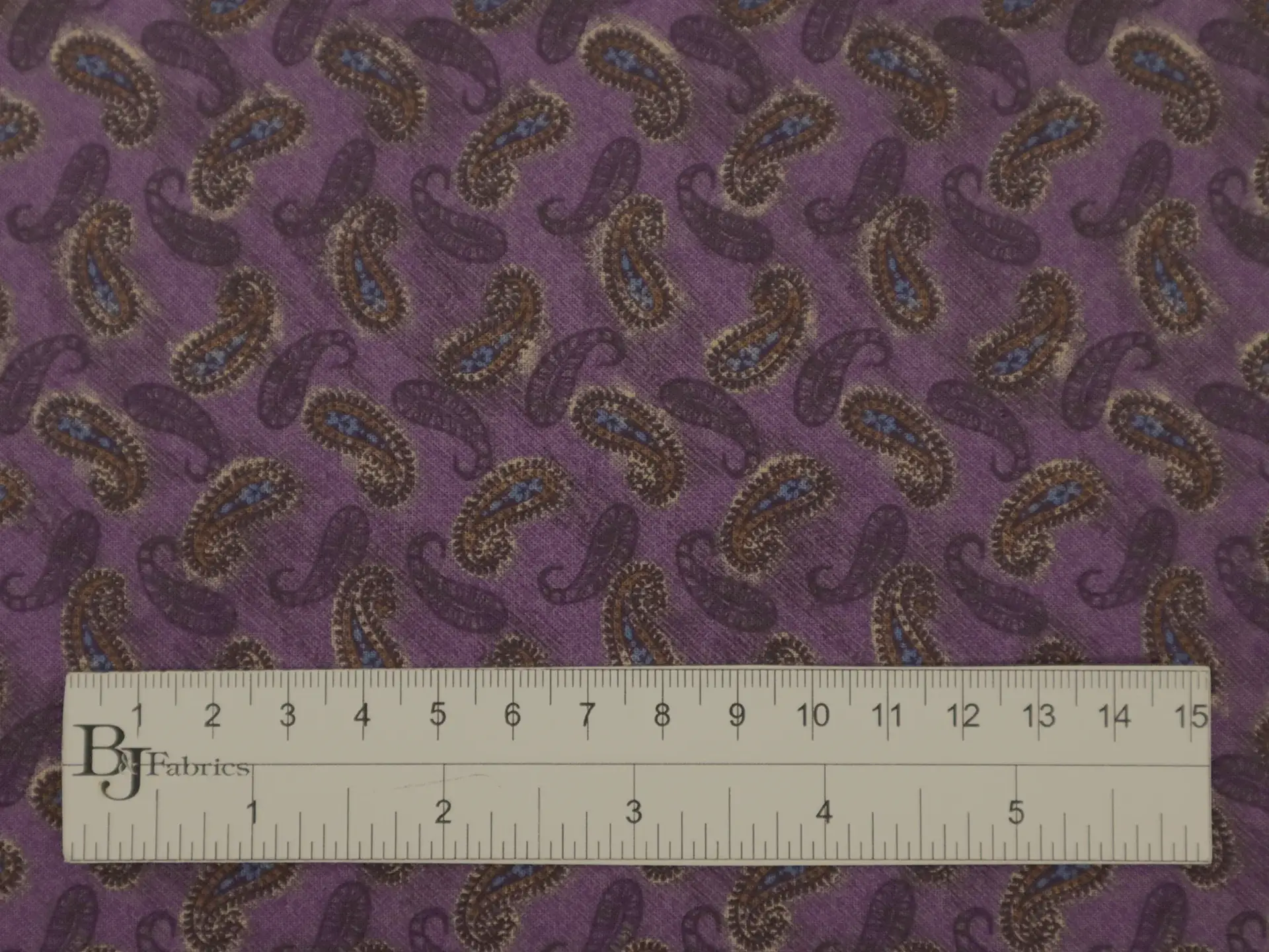 Printed Viscose Challis with Paisley Pattern