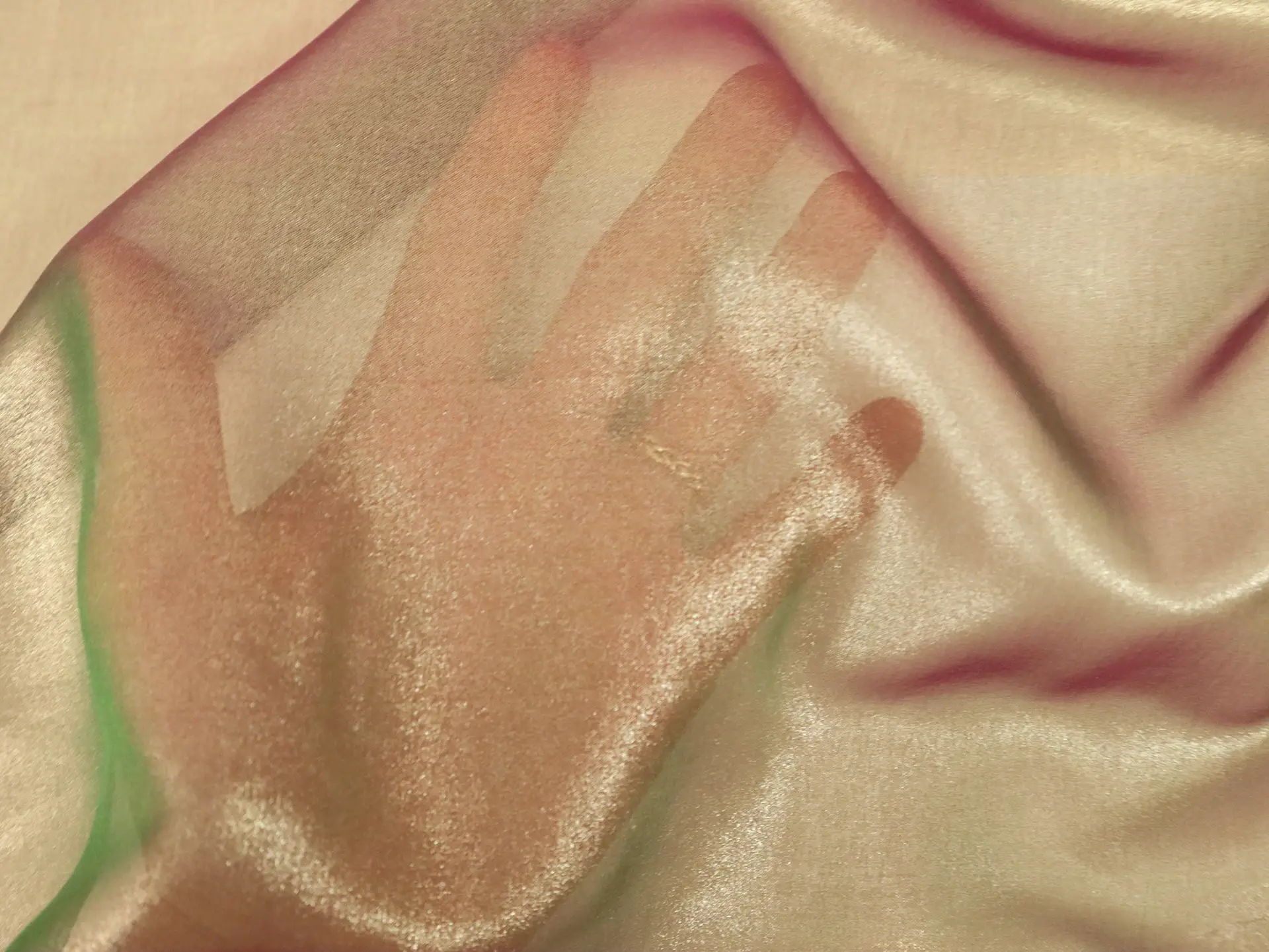 Metallic Coated Chiffon in Fuchsia, Emerald, and Silver