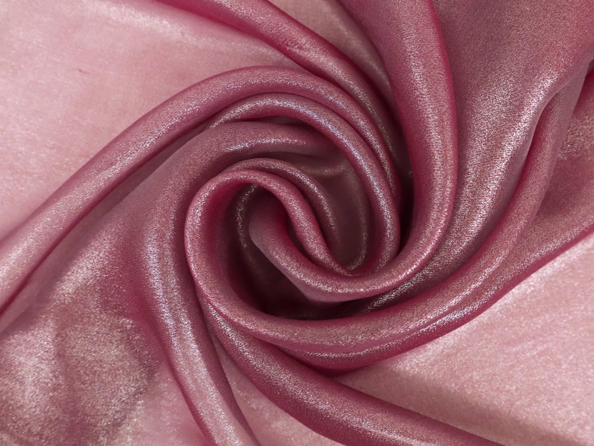 Metallic Coated Silk Chiffon in Magenta and Silver