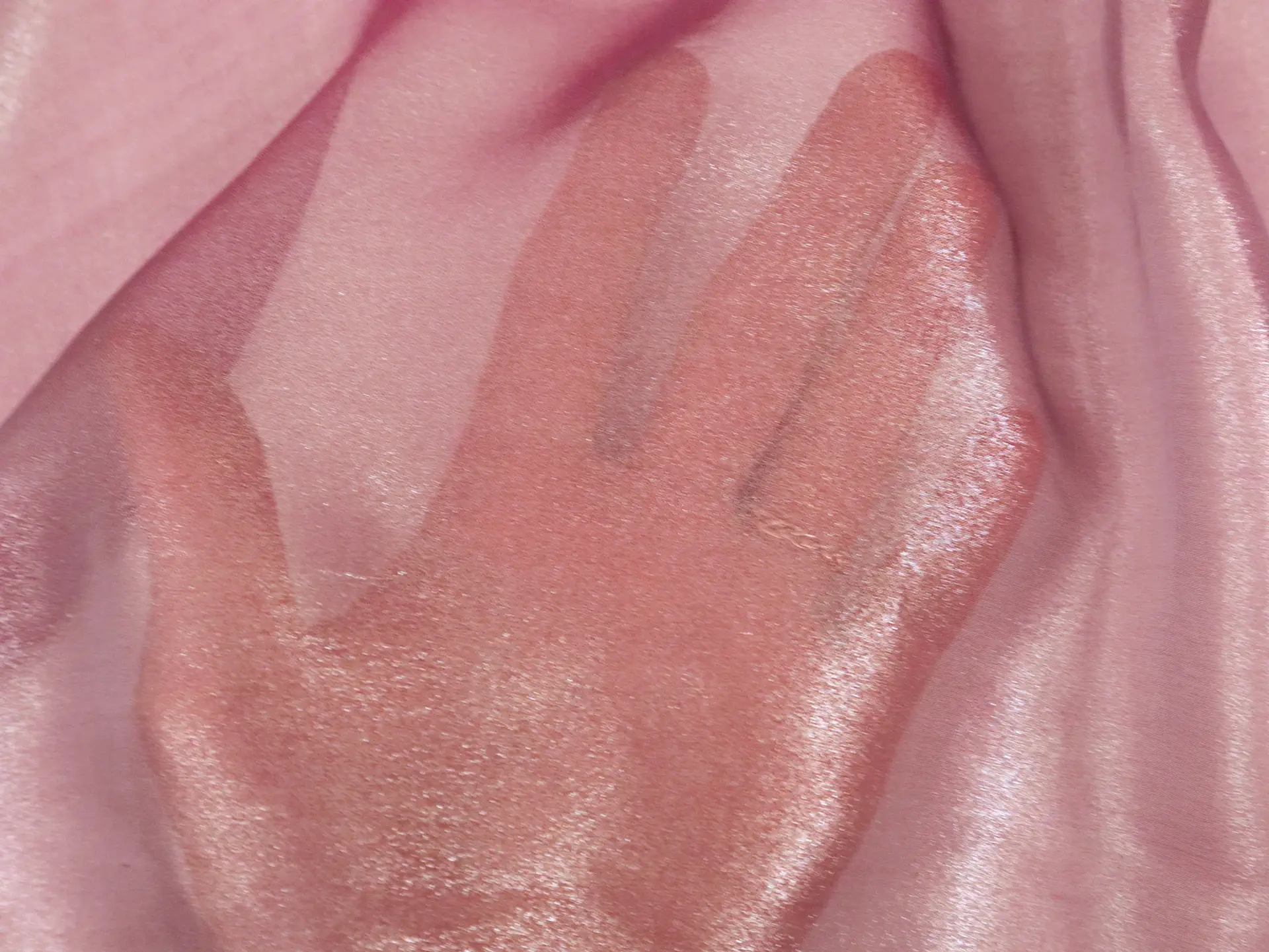 Metallic Coated Silk Chiffon in Magenta and Silver