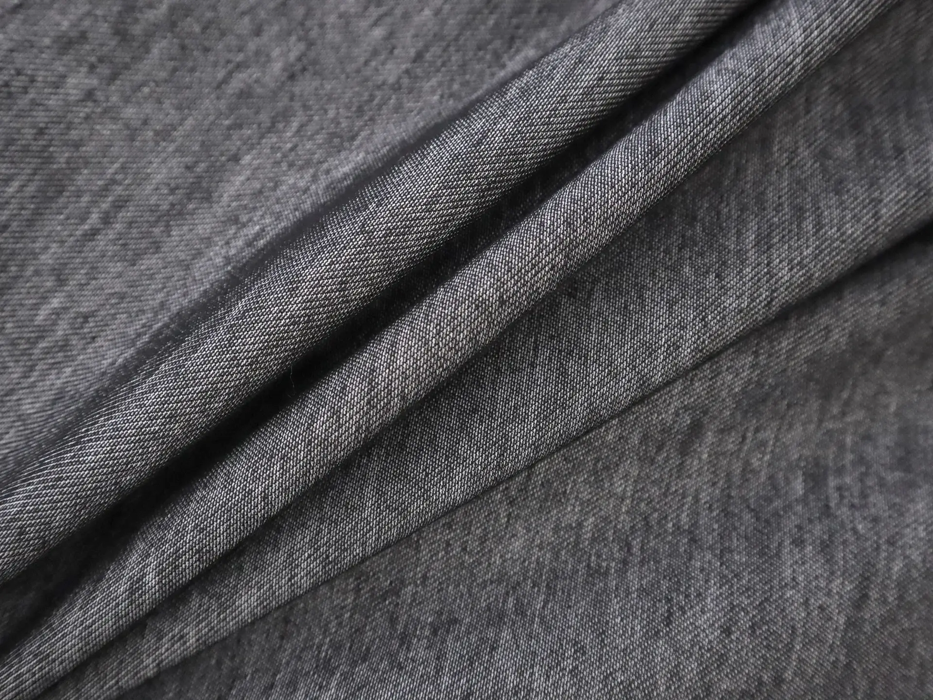 Denim-Look Waterproofed Double Faced Knit in Black