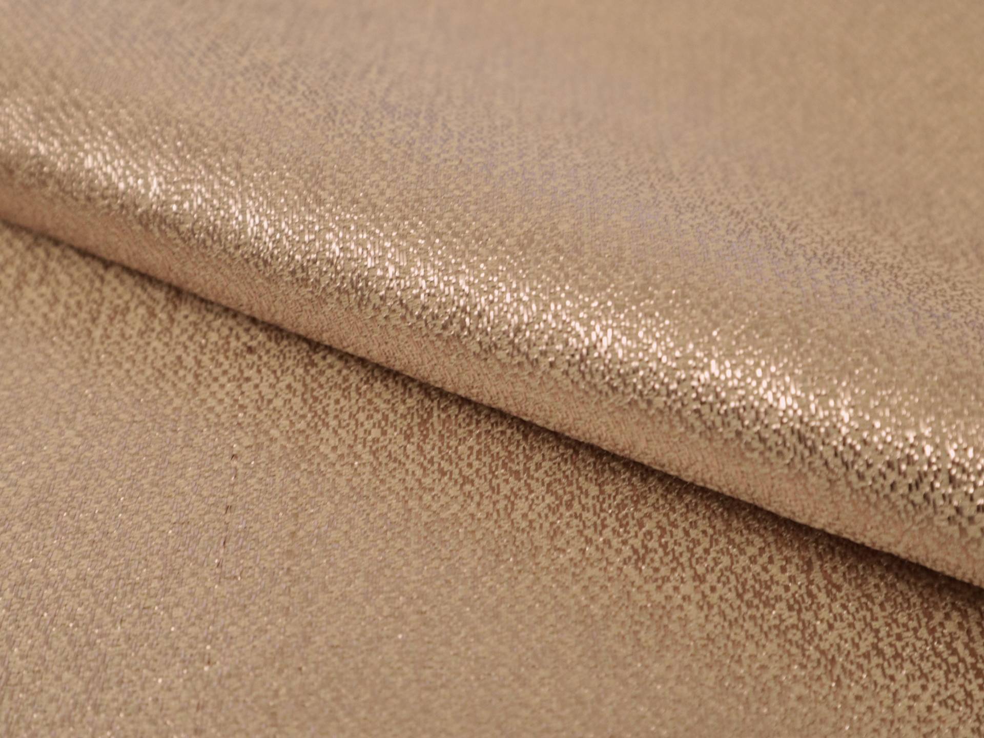 Metallic Polyester Crepe in Rose Gold
