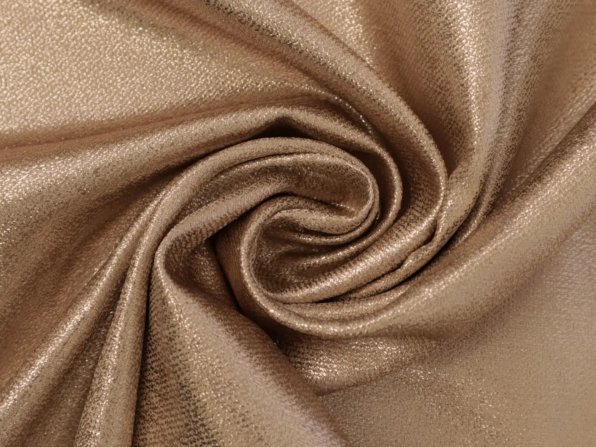 Metallic Polyester Crepe in Rose Gold