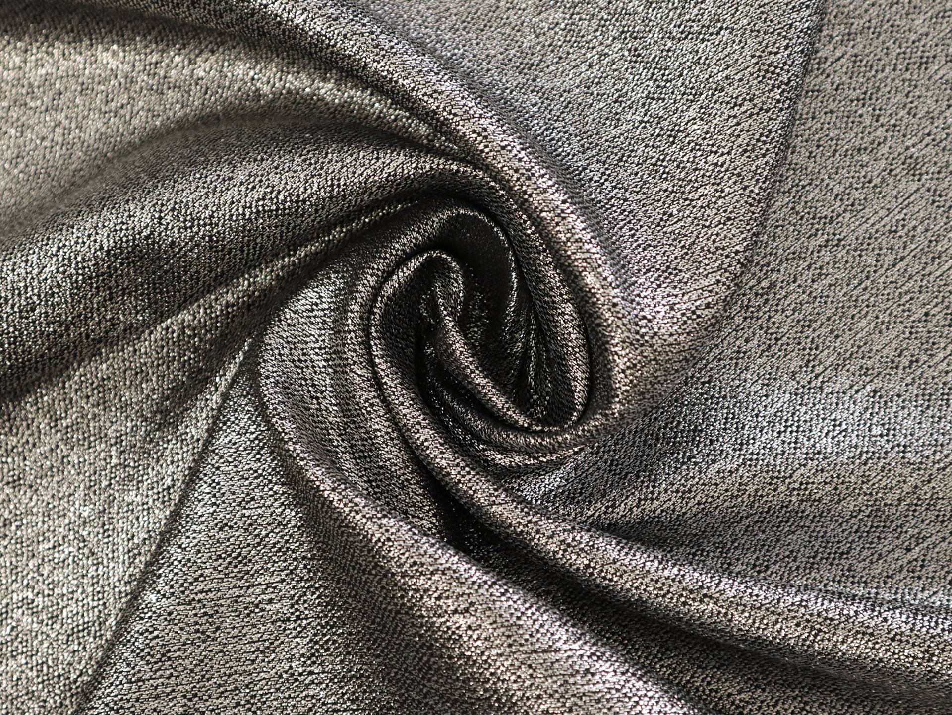Metallic Polyester Crepe in Gunmetal