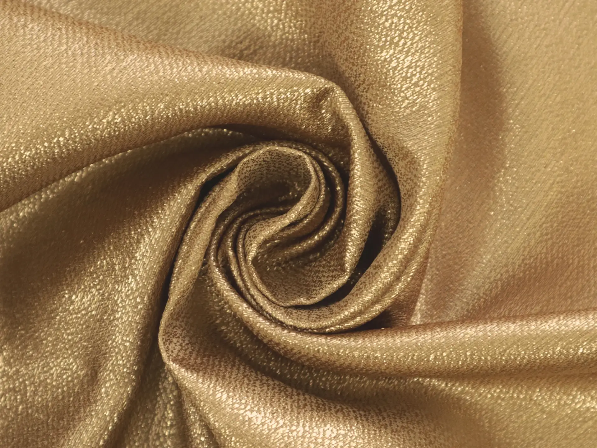 Metallic Polyester Crepe in Antique Gold