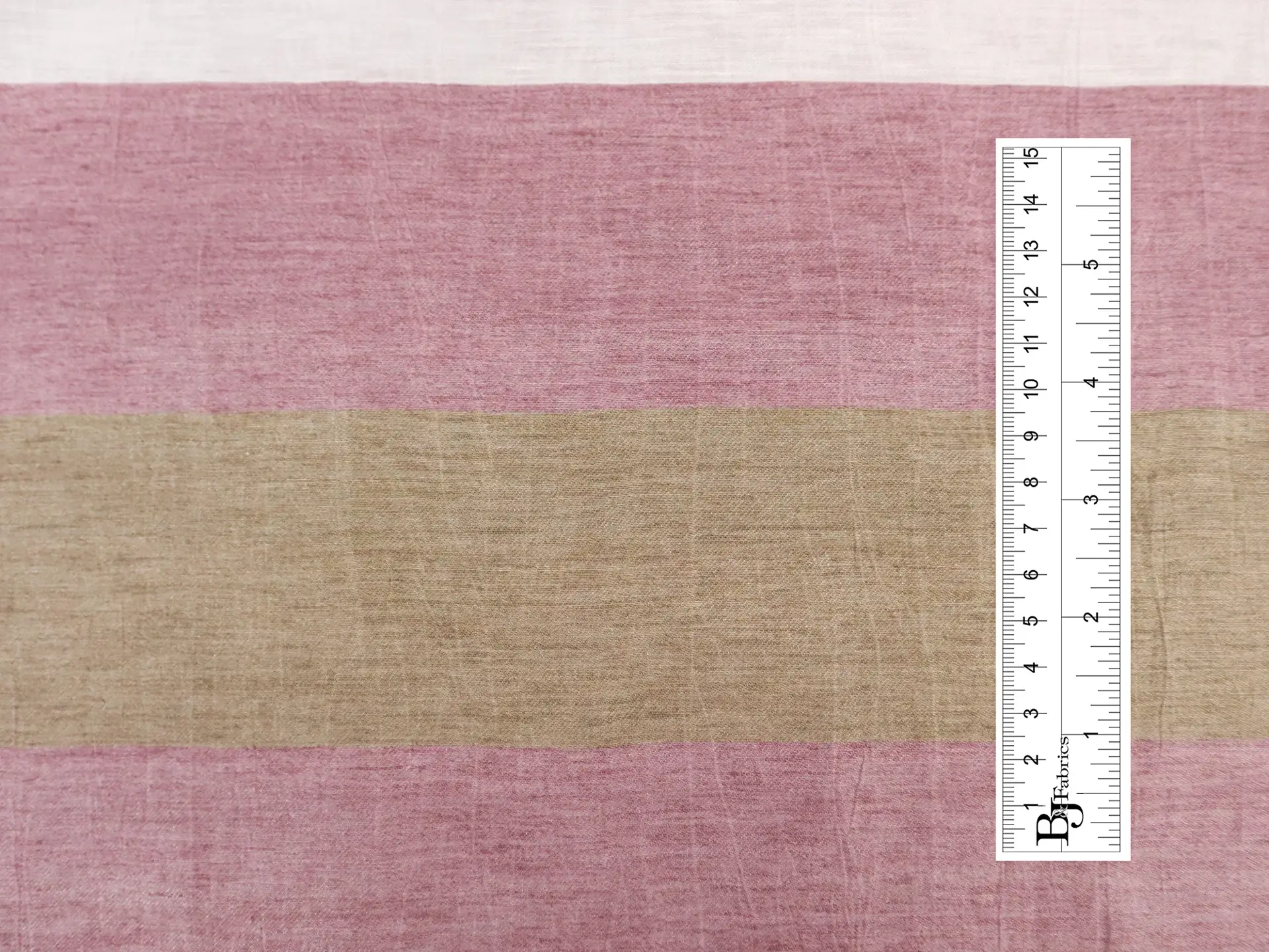 Linen Bayadère Stripe in Mauve & Purple