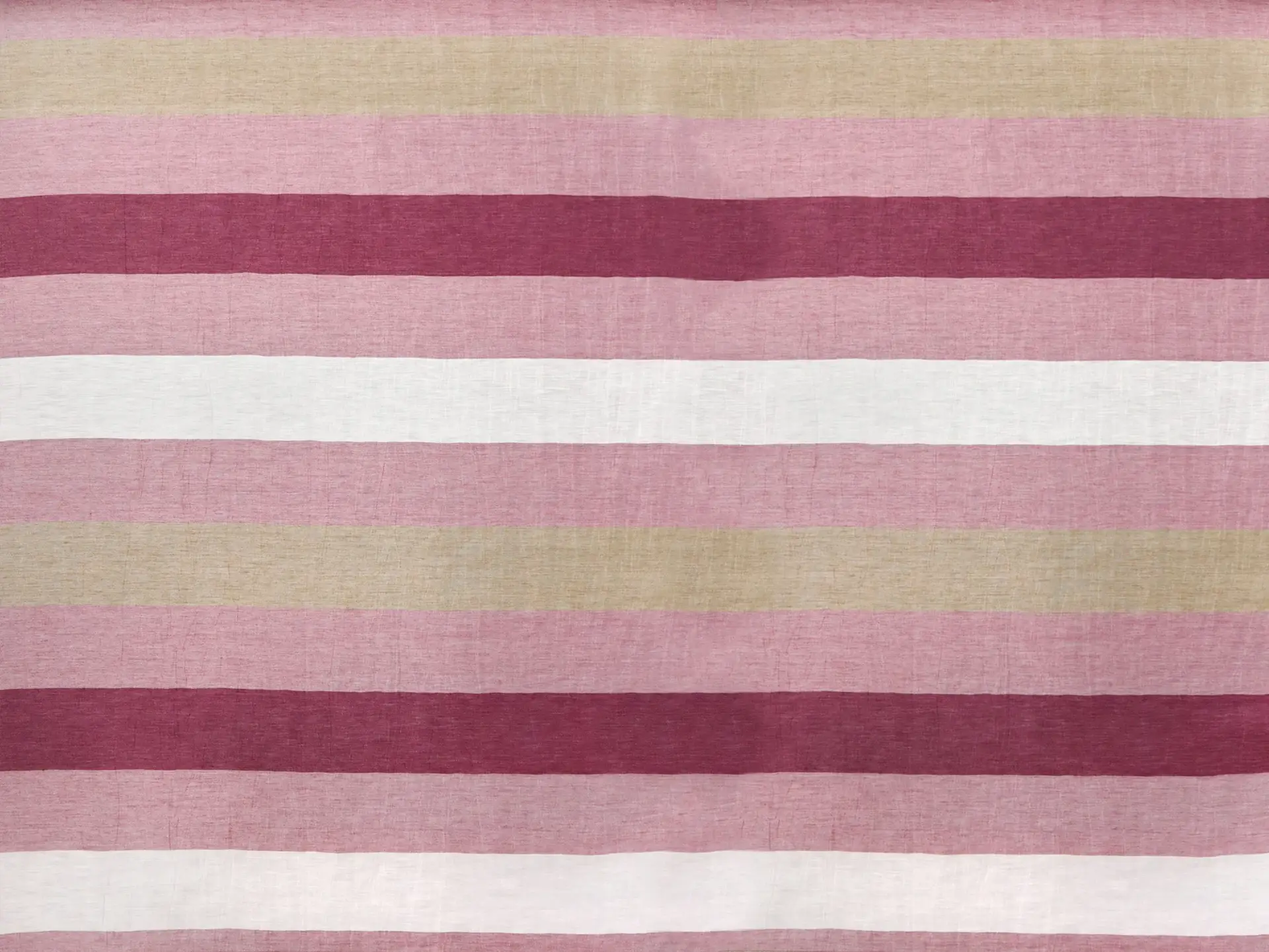 Linen Bayadère Stripe in Mauve & Purple