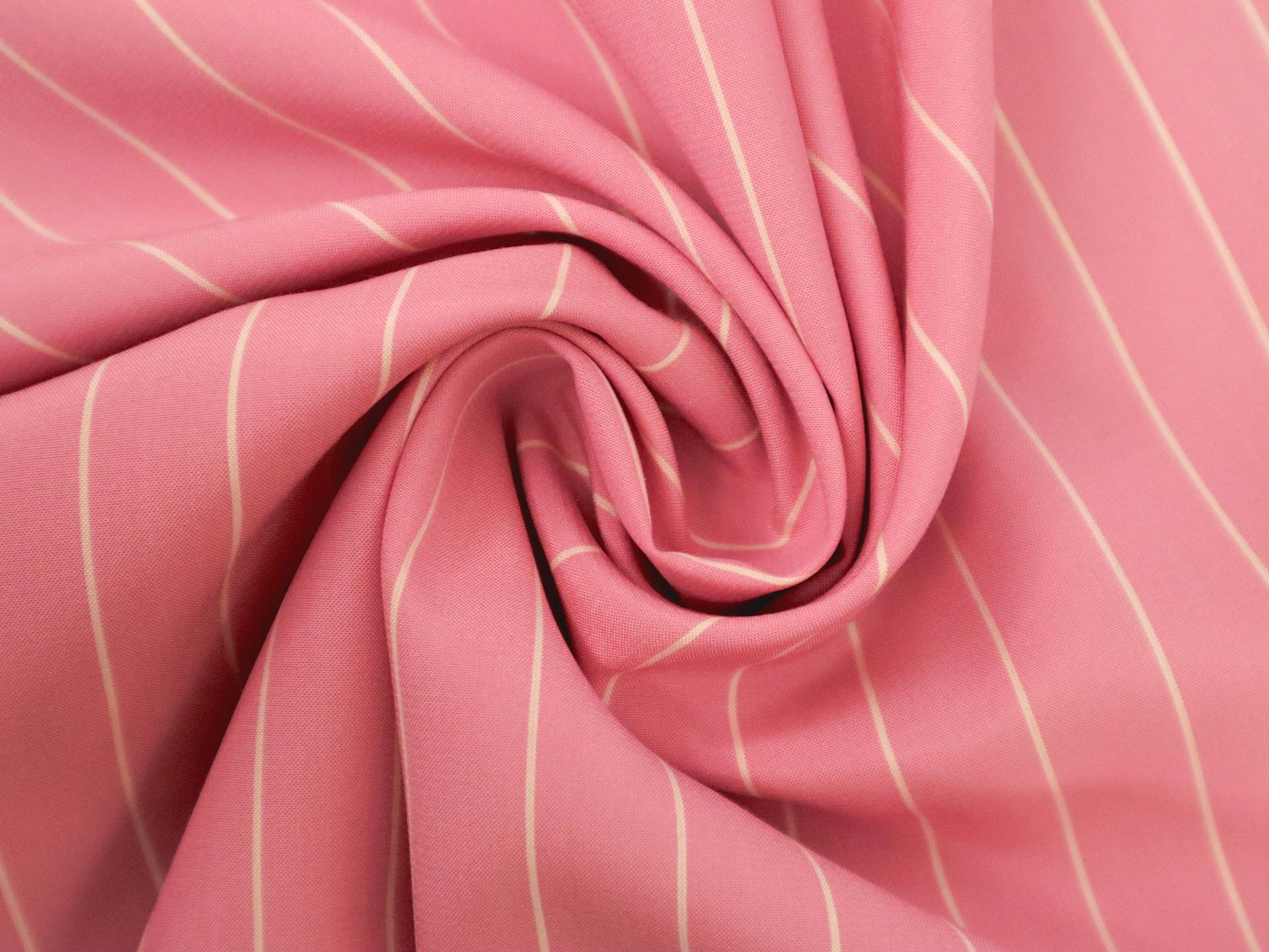 Silk Shirting with White and Bubblegum Pink Stripe