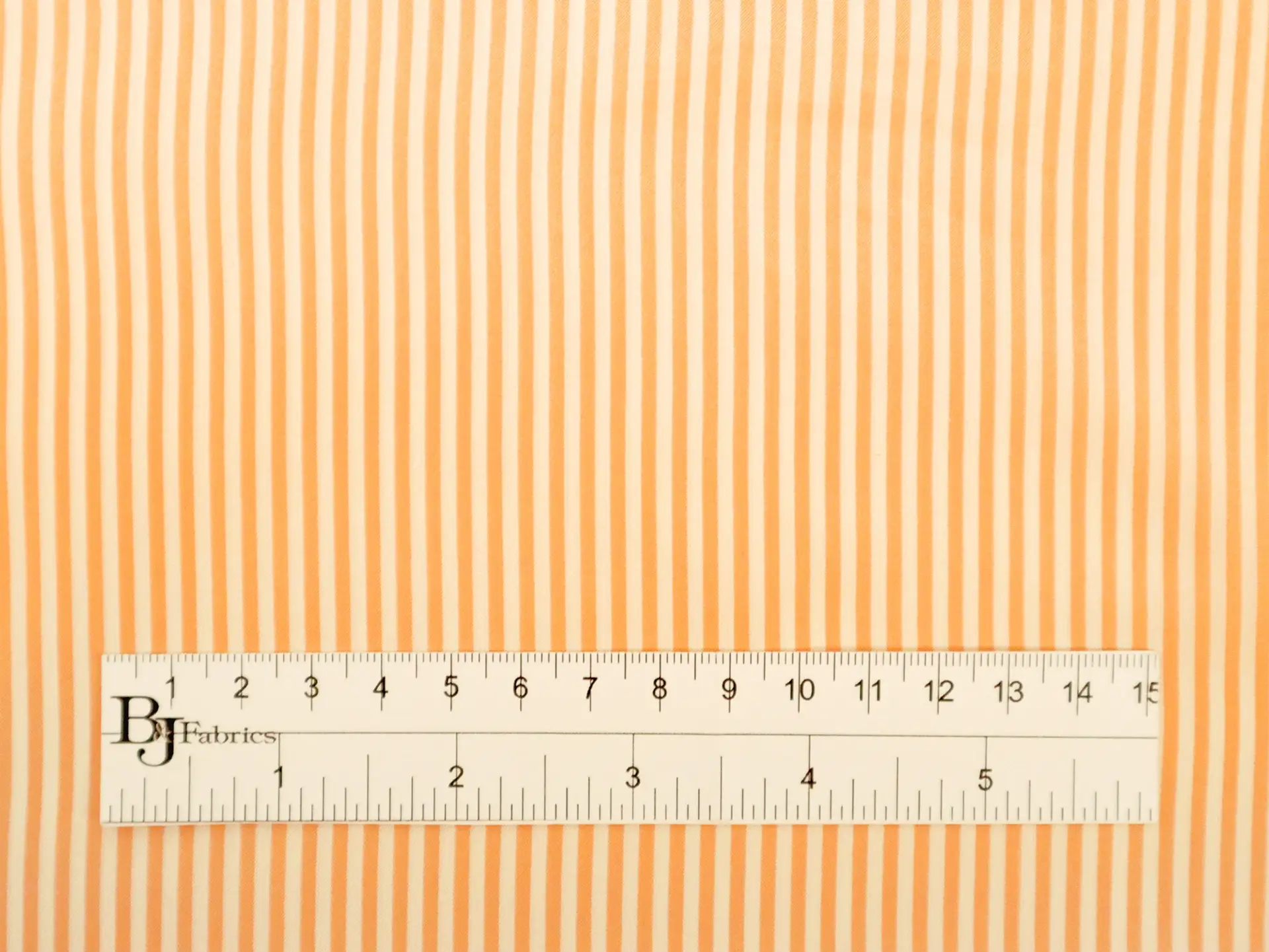 Silk Shirting with Cream and Light Orange Stripe