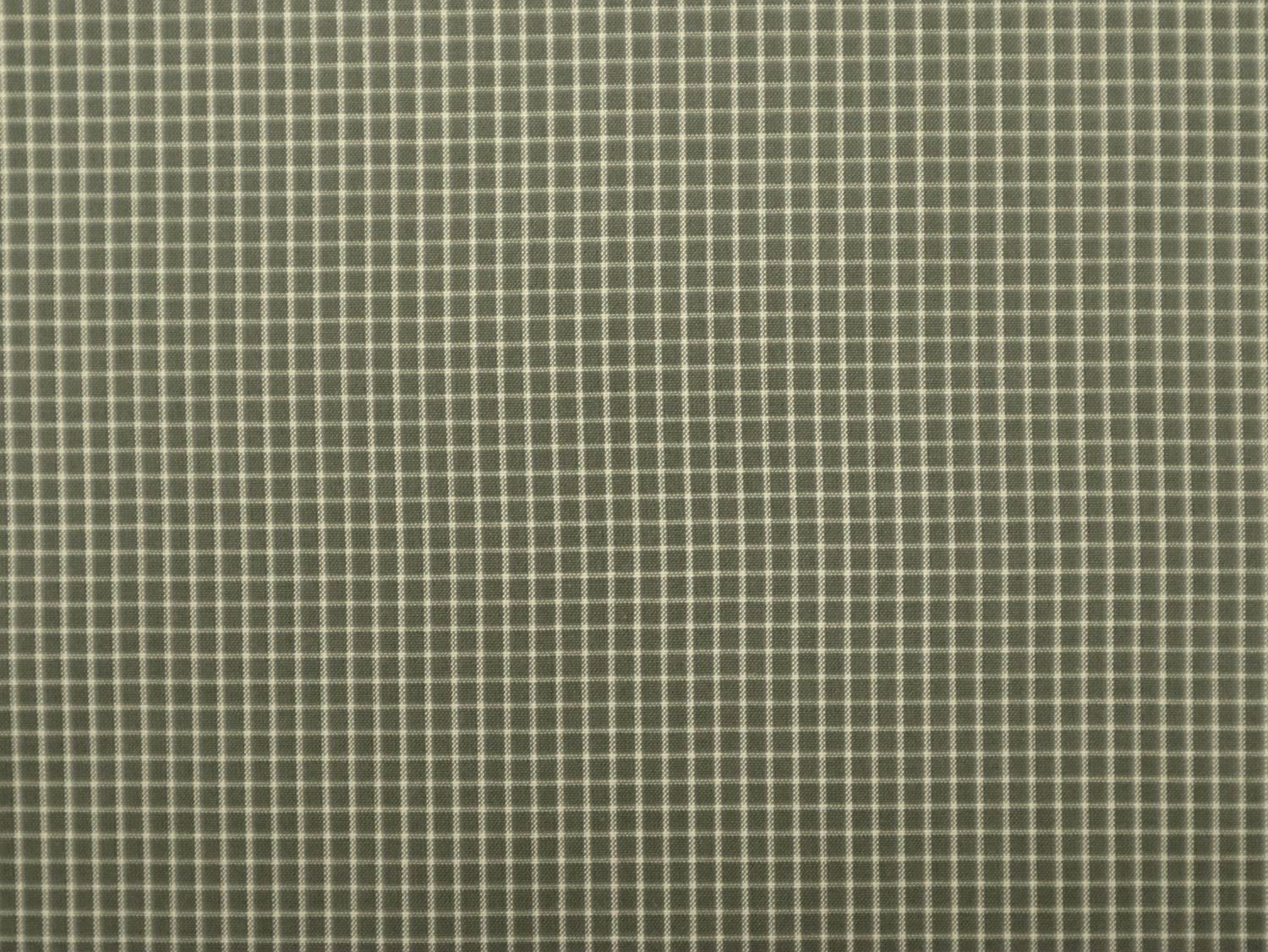 Silk Shirting with Check Pattern in Grey and White