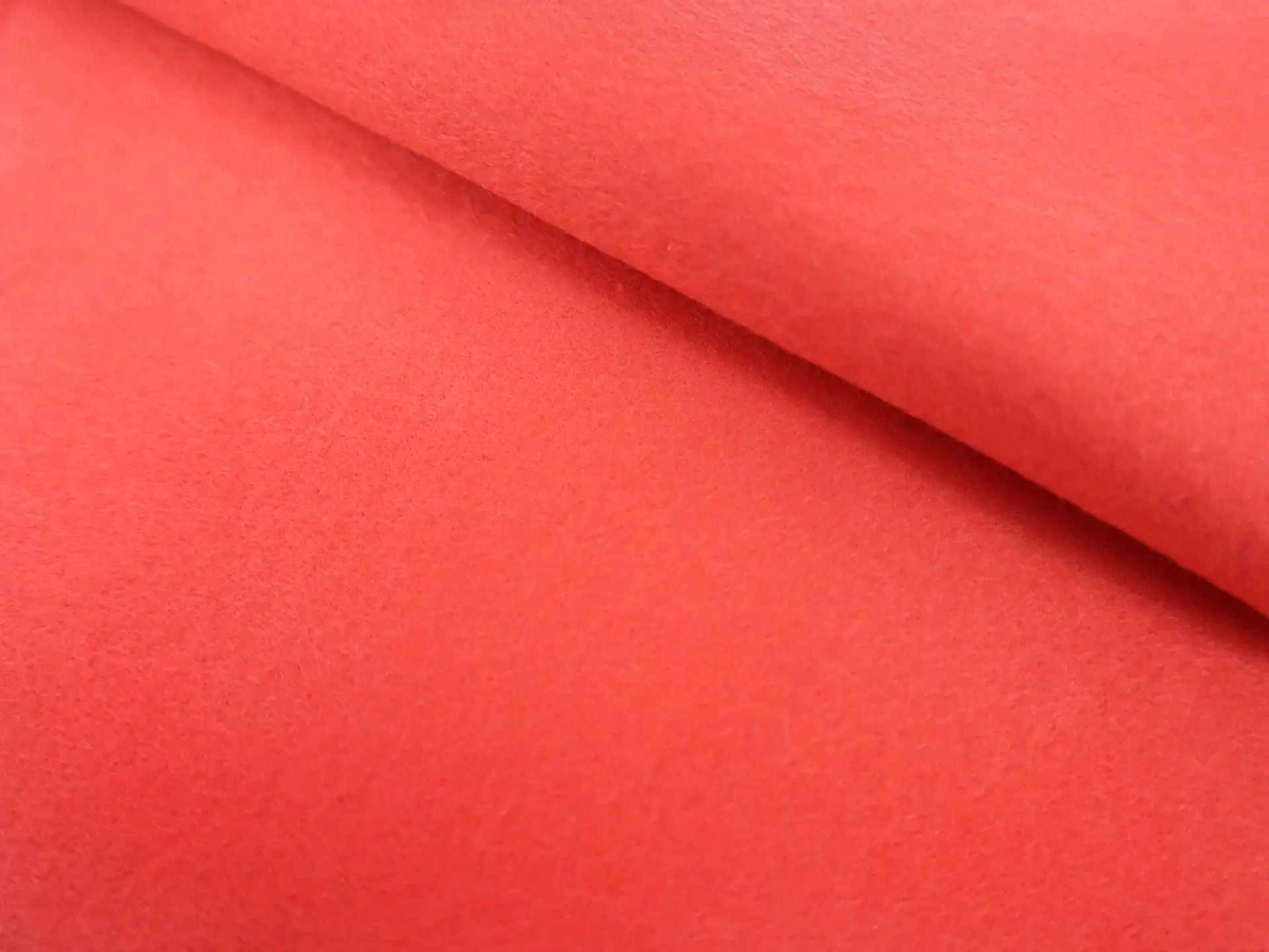 Double Faced Cashmere Coating in Coral 