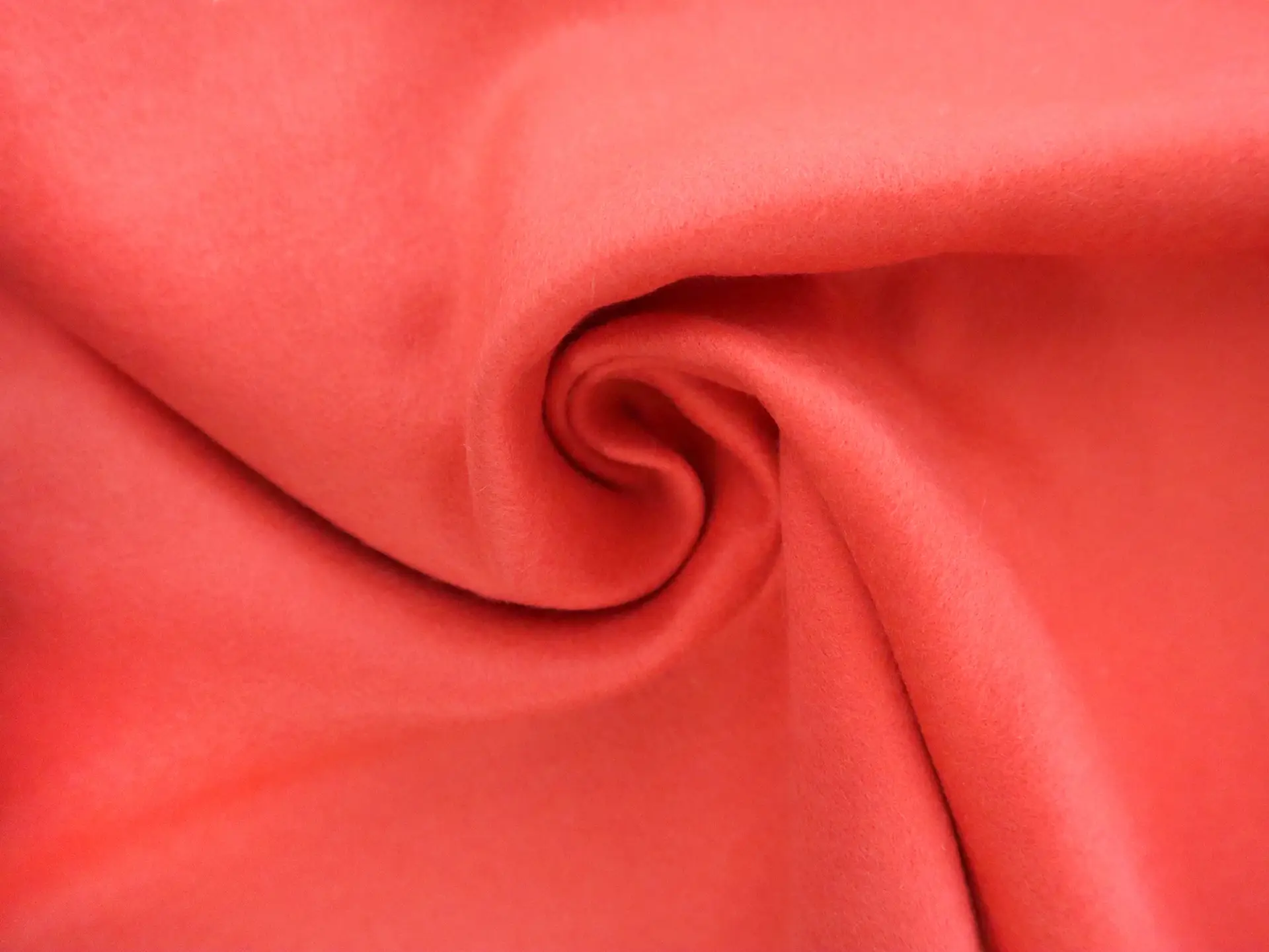 Double Faced Cashmere Coating in Coral 