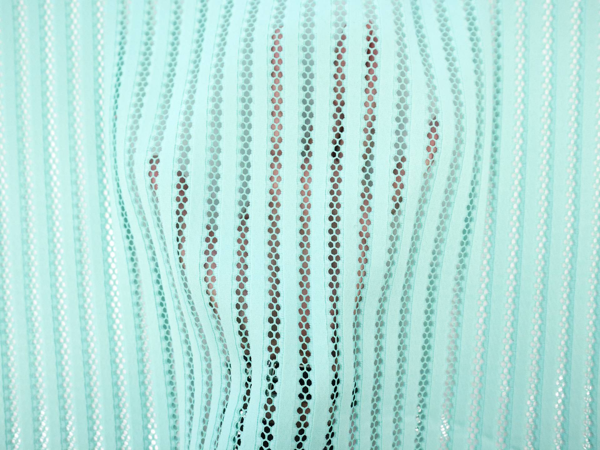 Novelty Striped Net in Mint