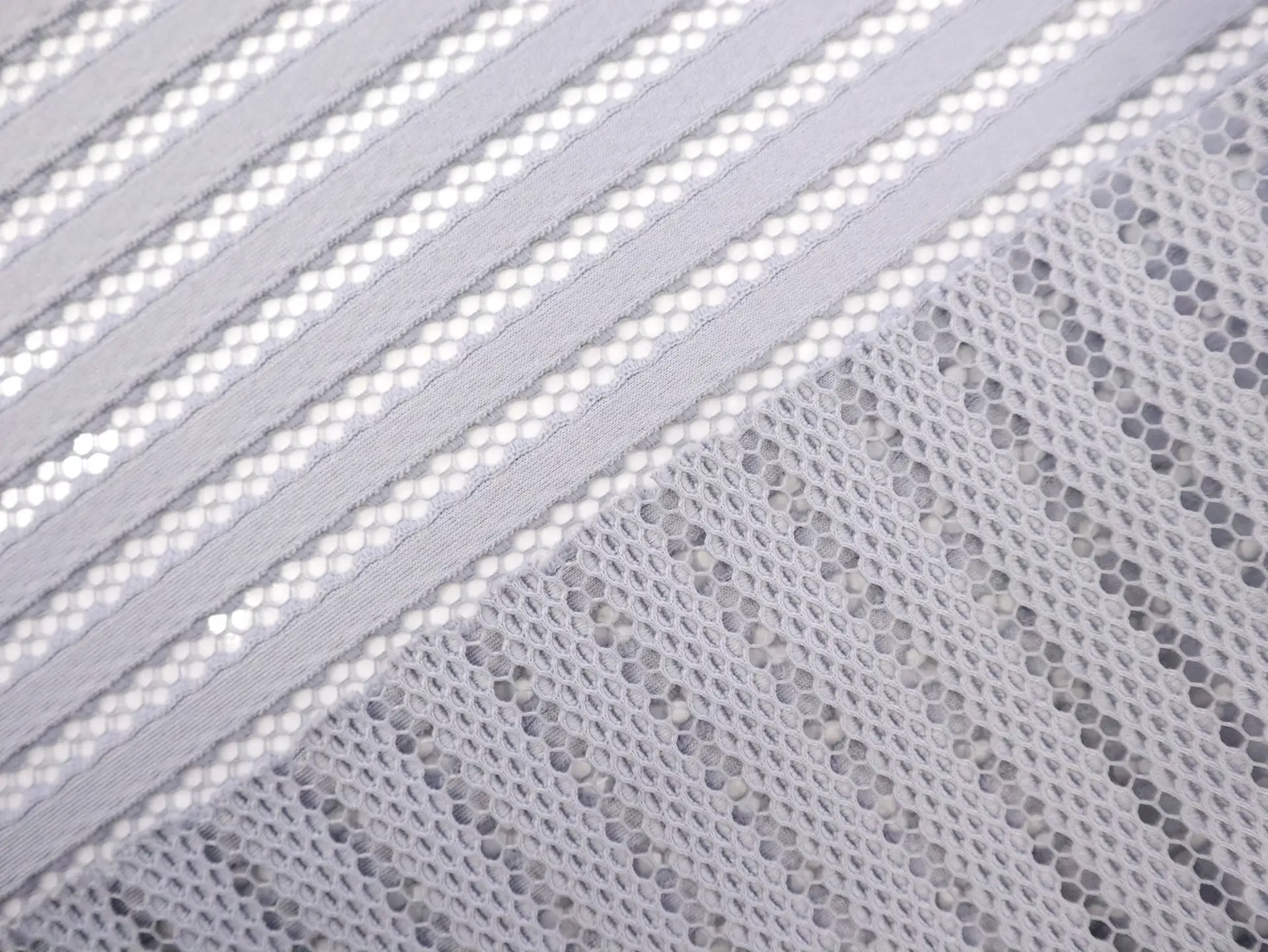Novelty Striped Net in Grey 