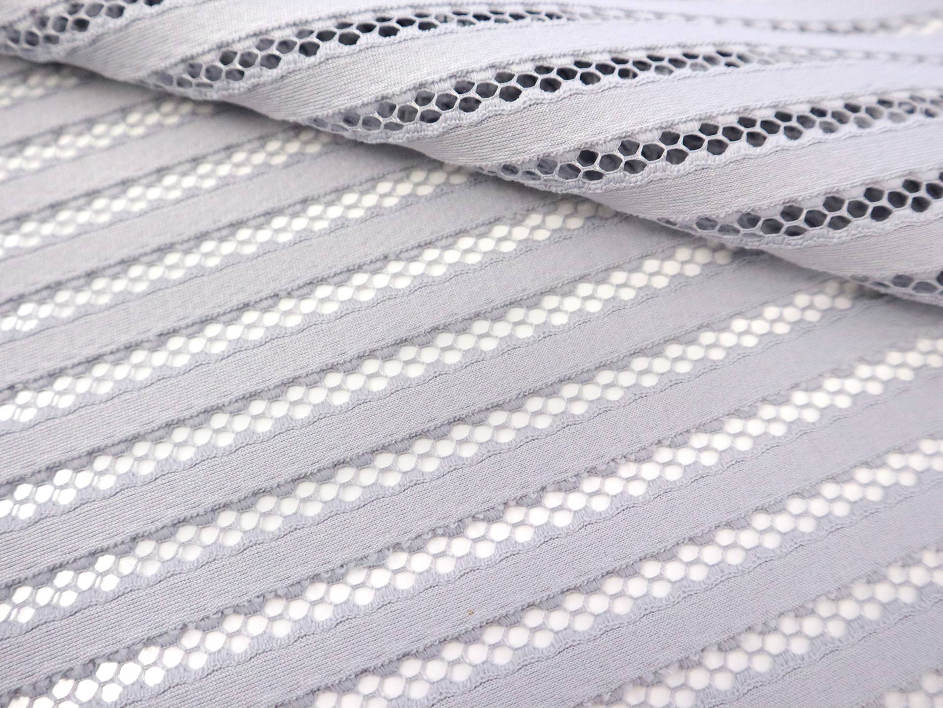 Novelty Striped Net in Grey 