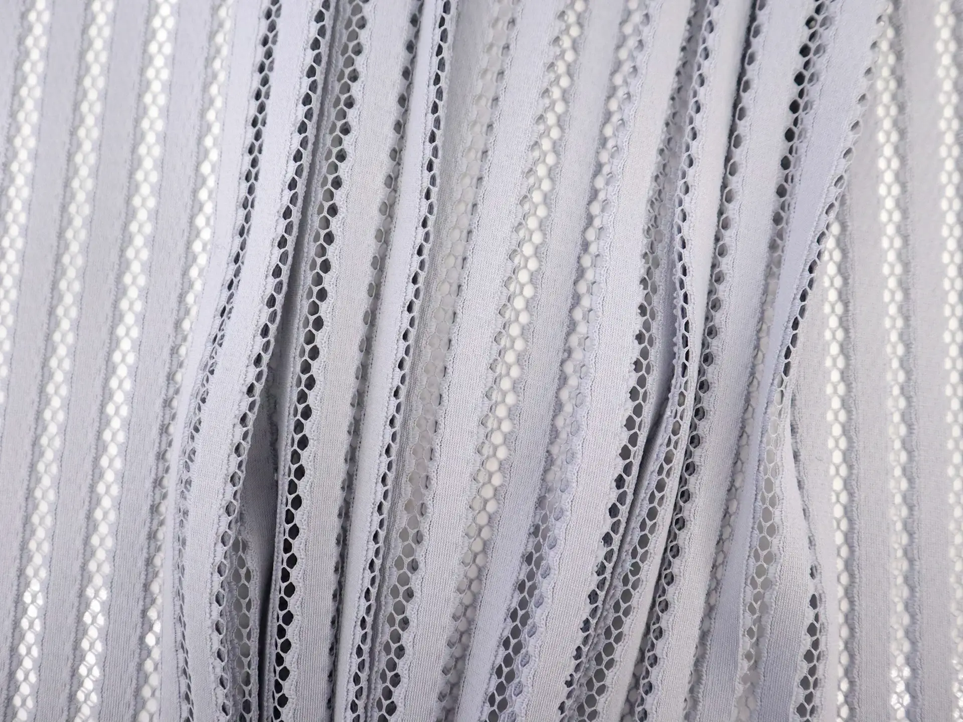 Novelty Striped Net in Grey 