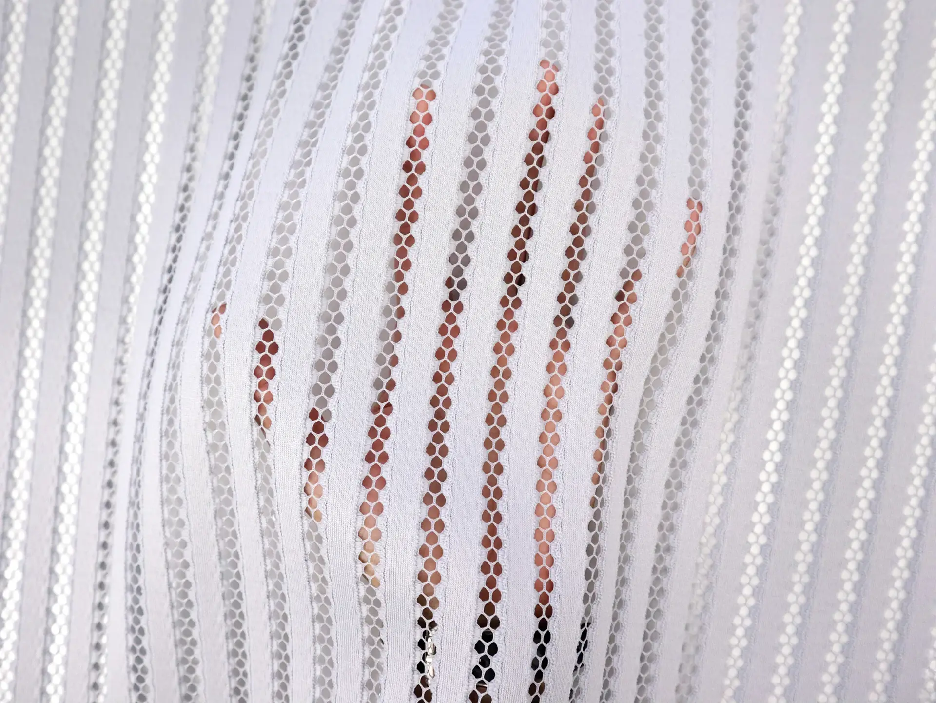 Novelty Striped Net in Grey 