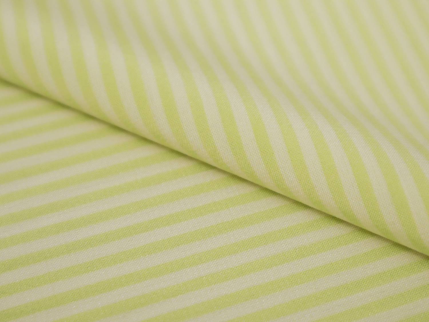 Silk Shirting with Grellow and Cream Stripes