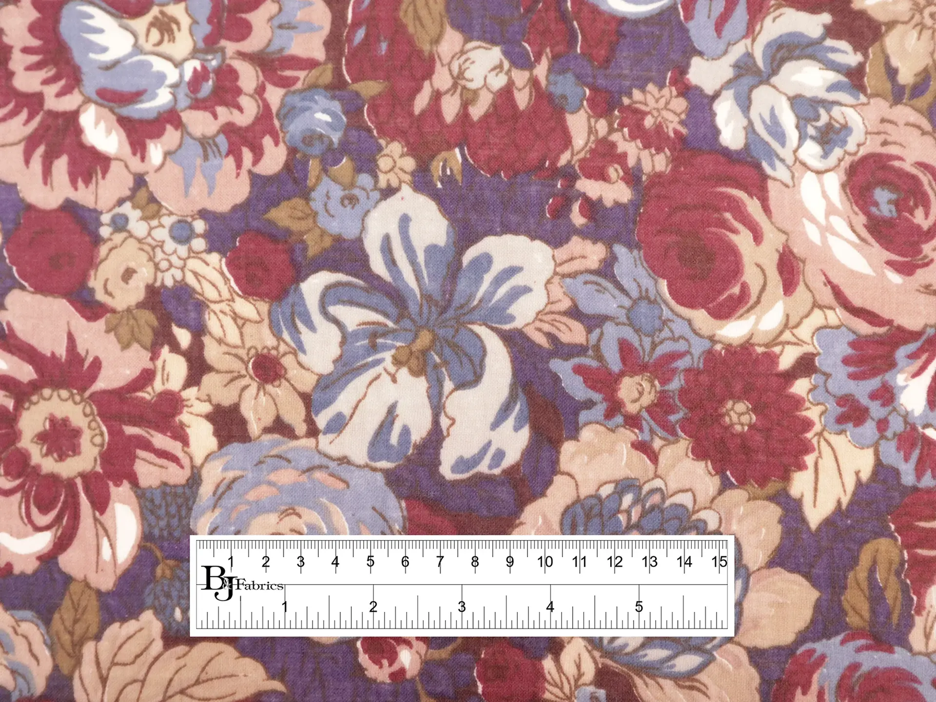Vintage Wool & Cotton Viyella with Floral Print