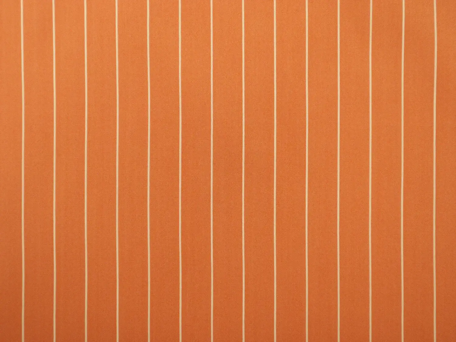 Silk Shirting in Orange with White Stripes