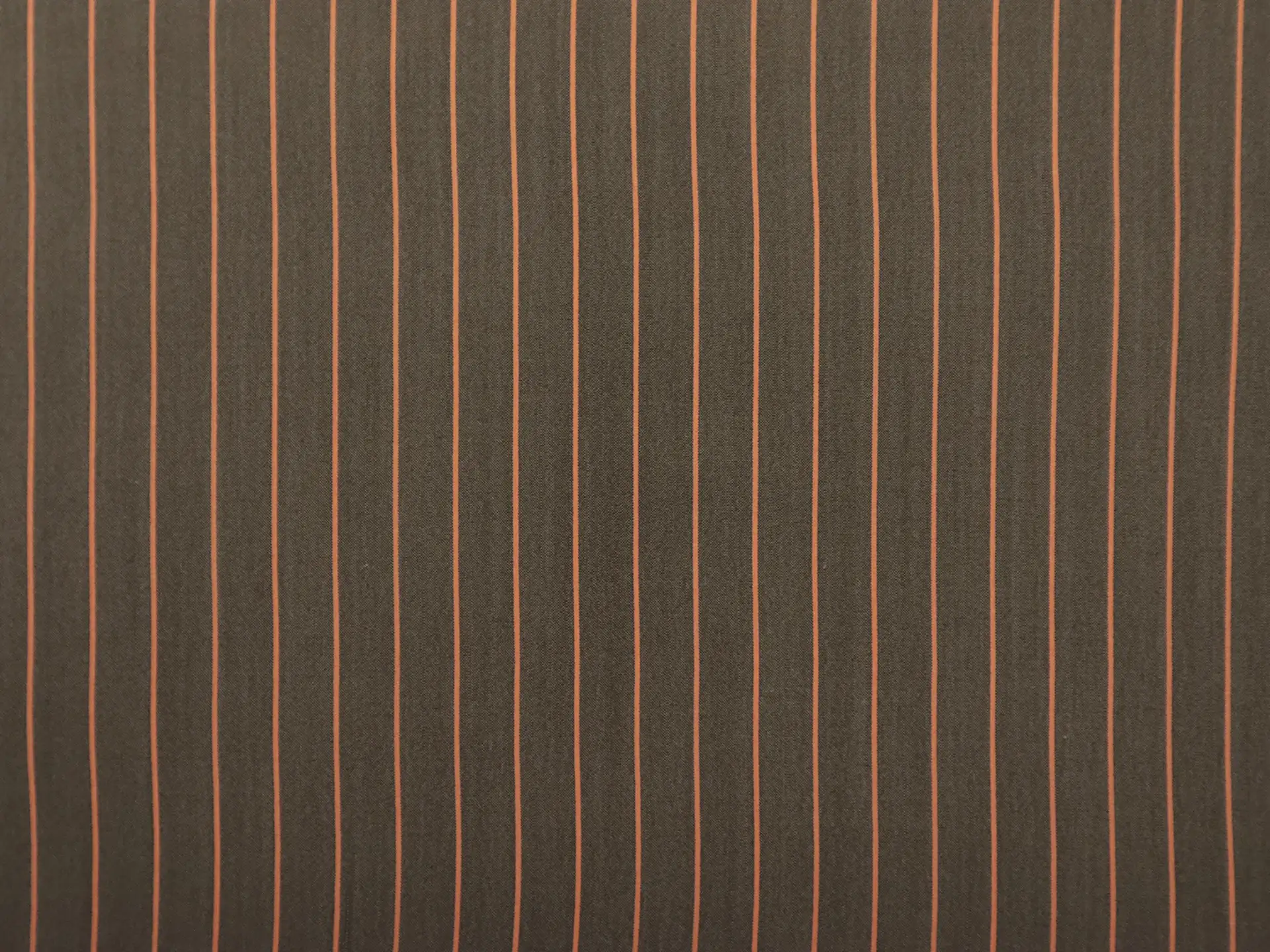 Silk Shirting in Graphite with Orange Stripe