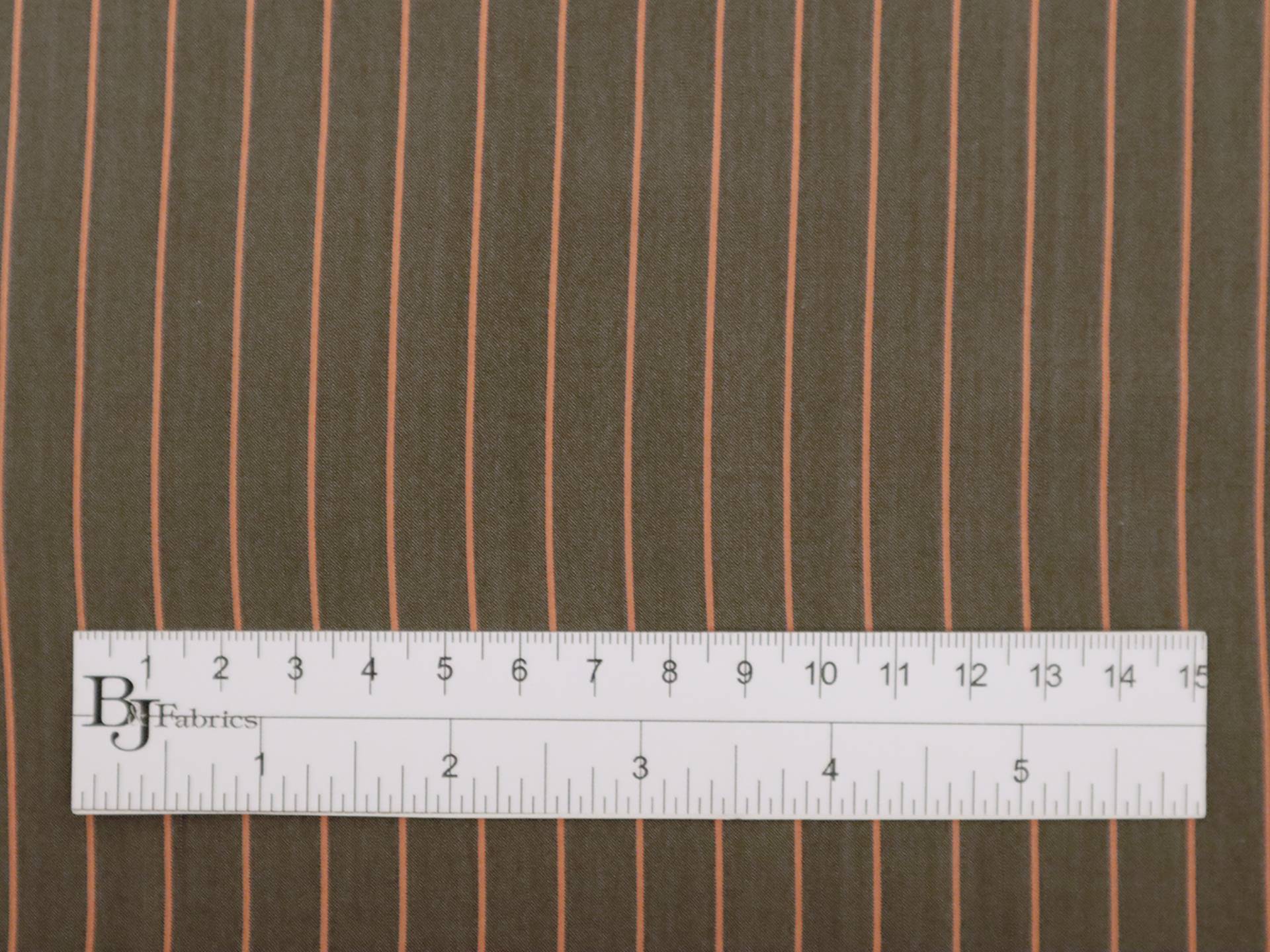Silk Shirting in Graphite with Orange Stripe