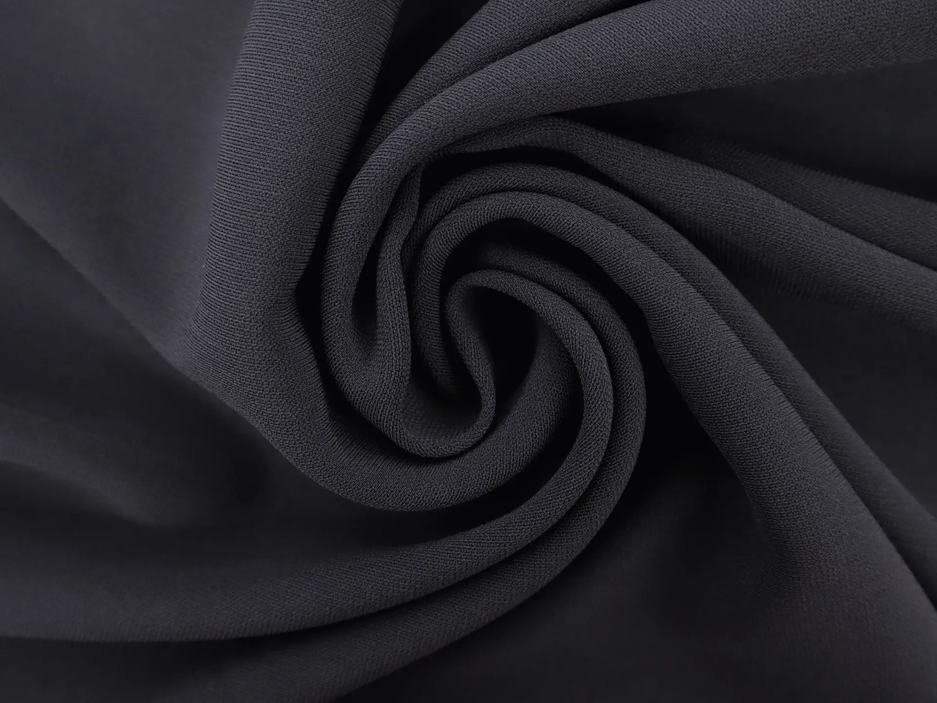 Synthetic Barathea Crepe in Charcoal