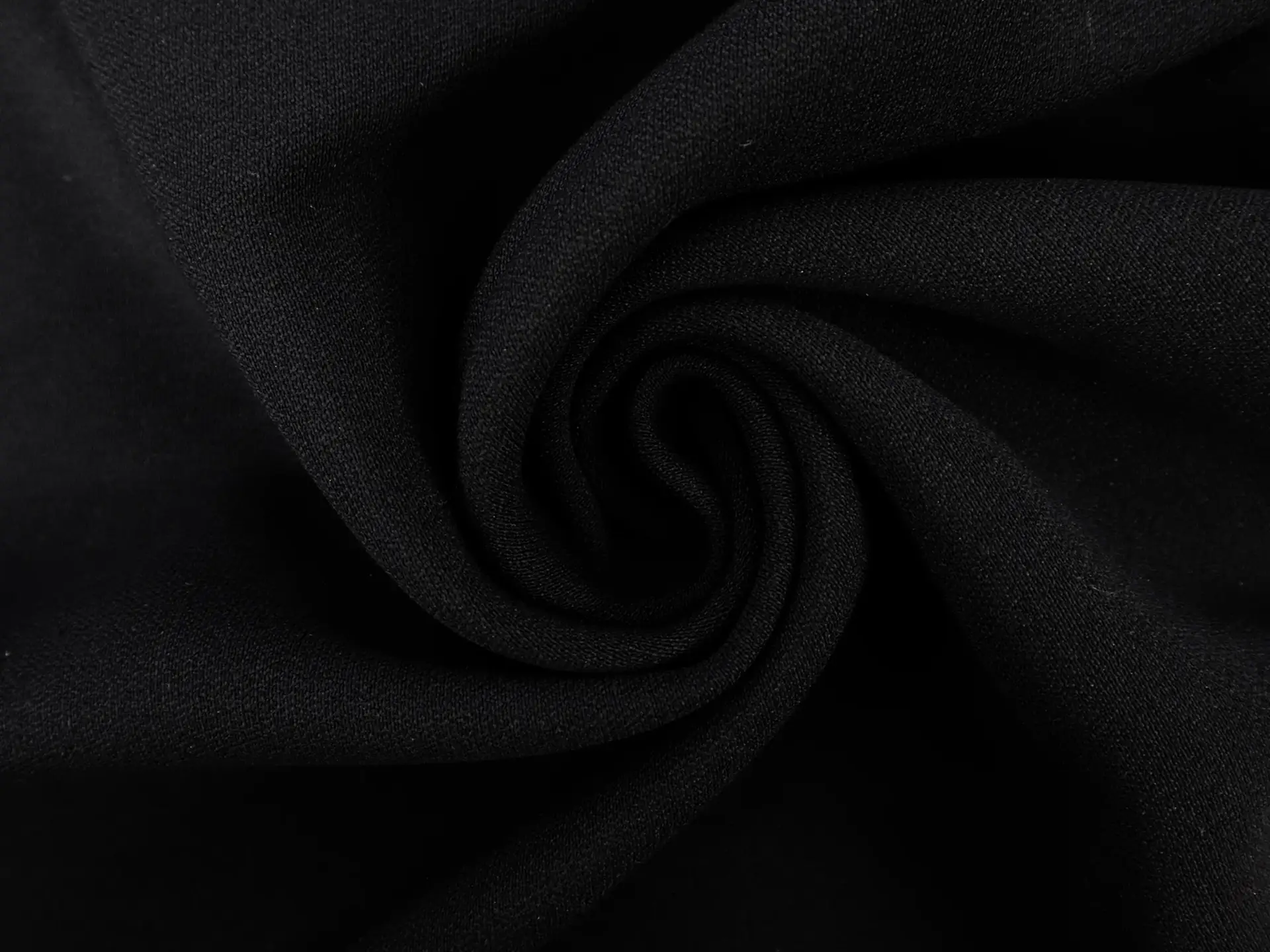 Techno Stretch Cotton Crepe in Black
