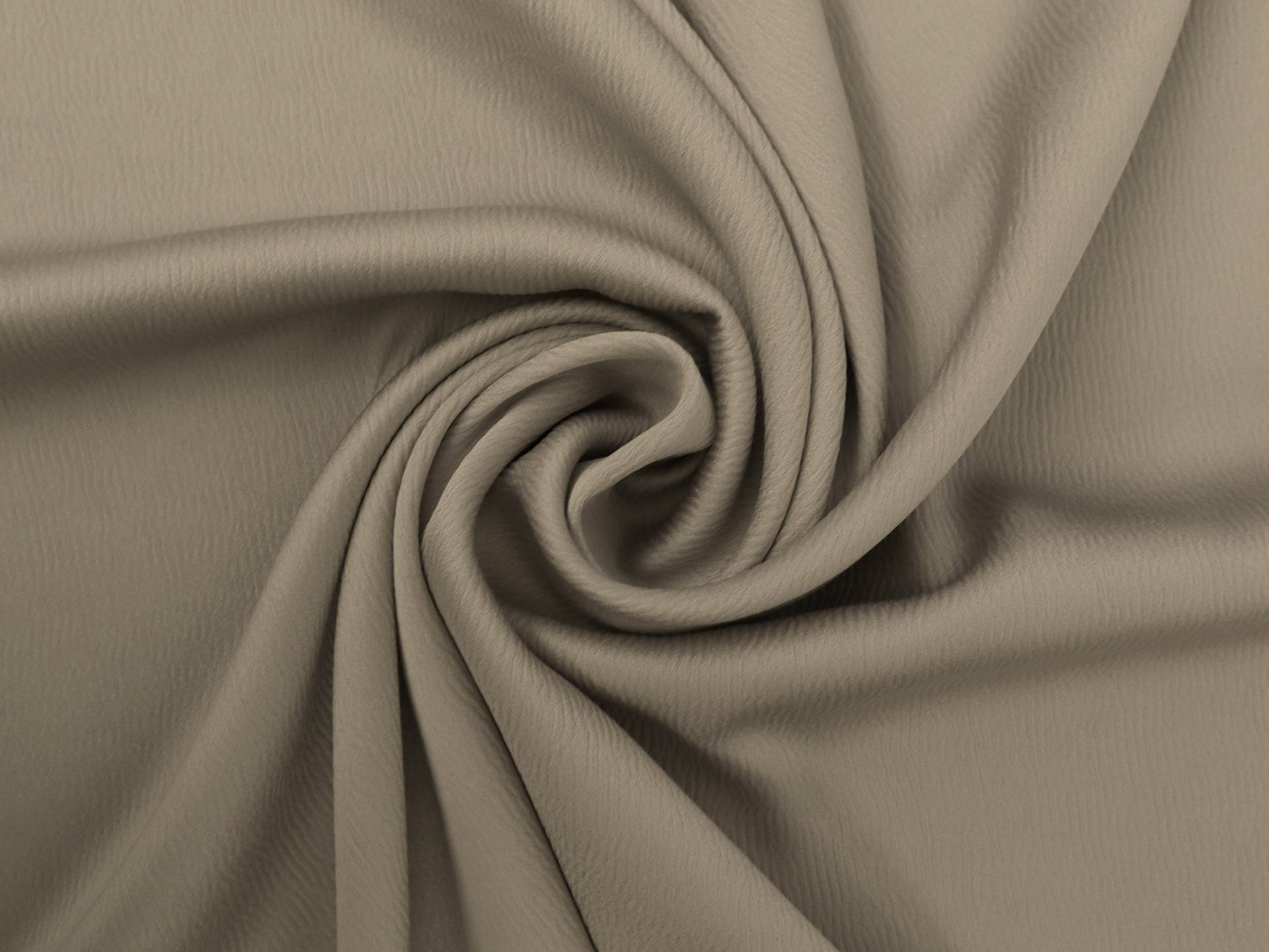 Double Face Triacetate Polyester Blend Ripple Satin in Taupe Grey