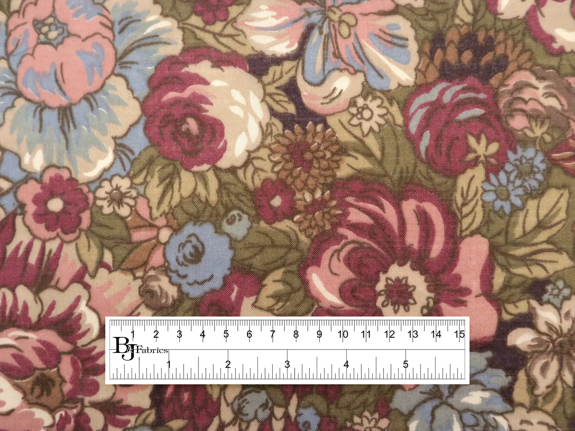 Vintage Wool & Cotton Viyella with Floral Print