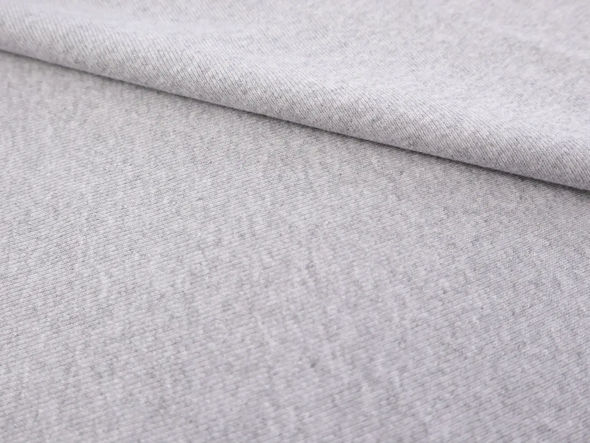 Cotton Rib Knit in Light Heather Grey