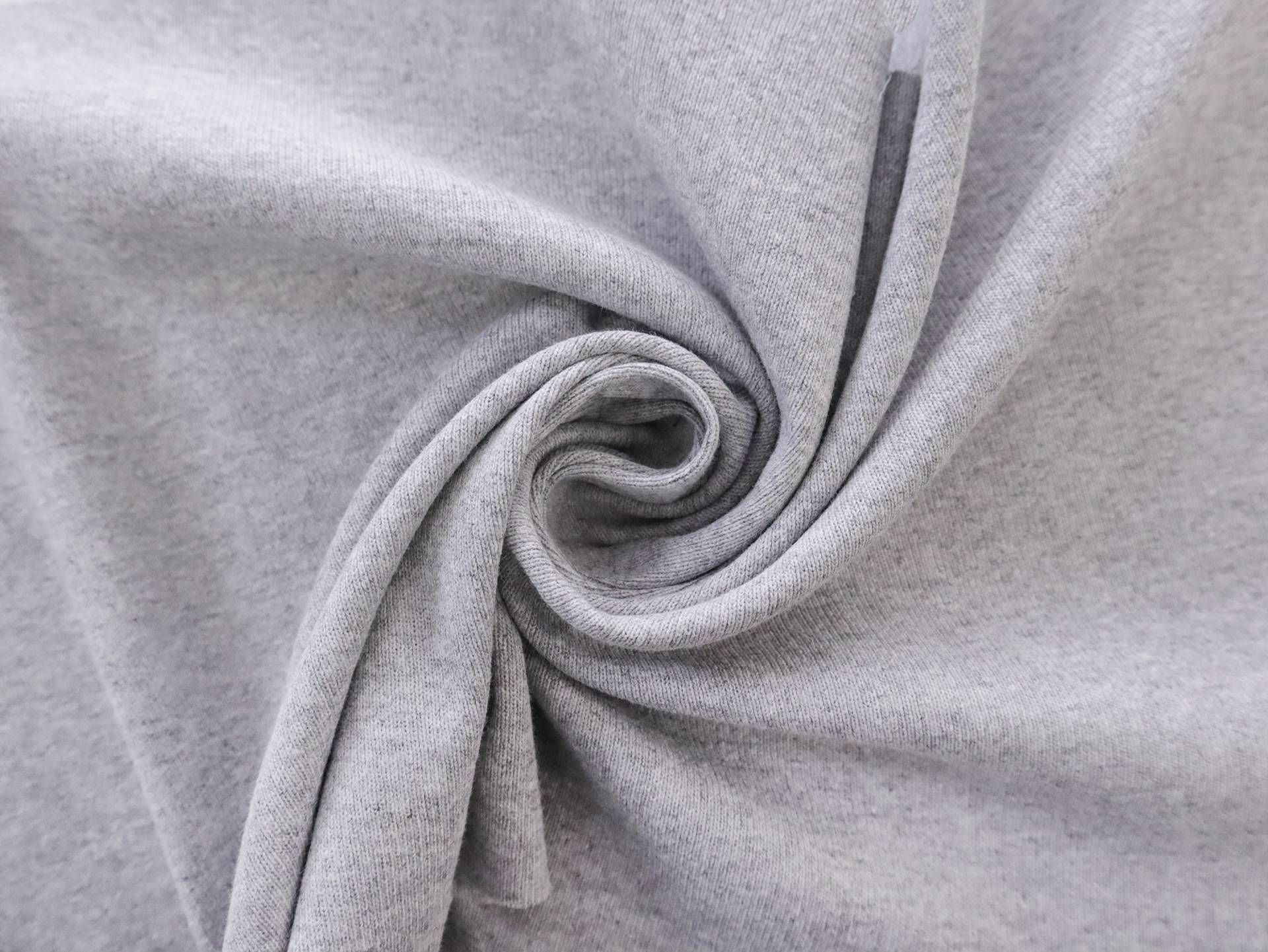 Cotton Rib Knit in Light Heather Grey