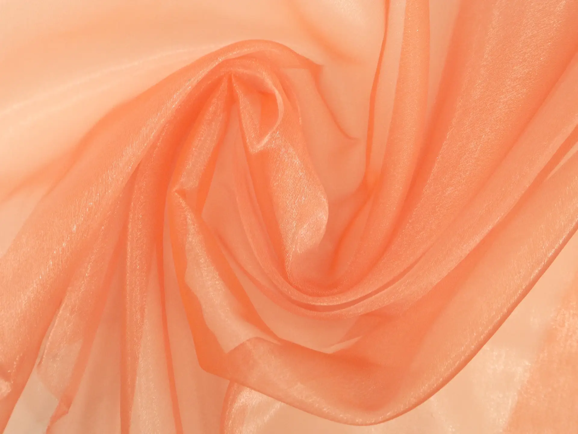 Sparkle Sheer Organza in Flame Orange