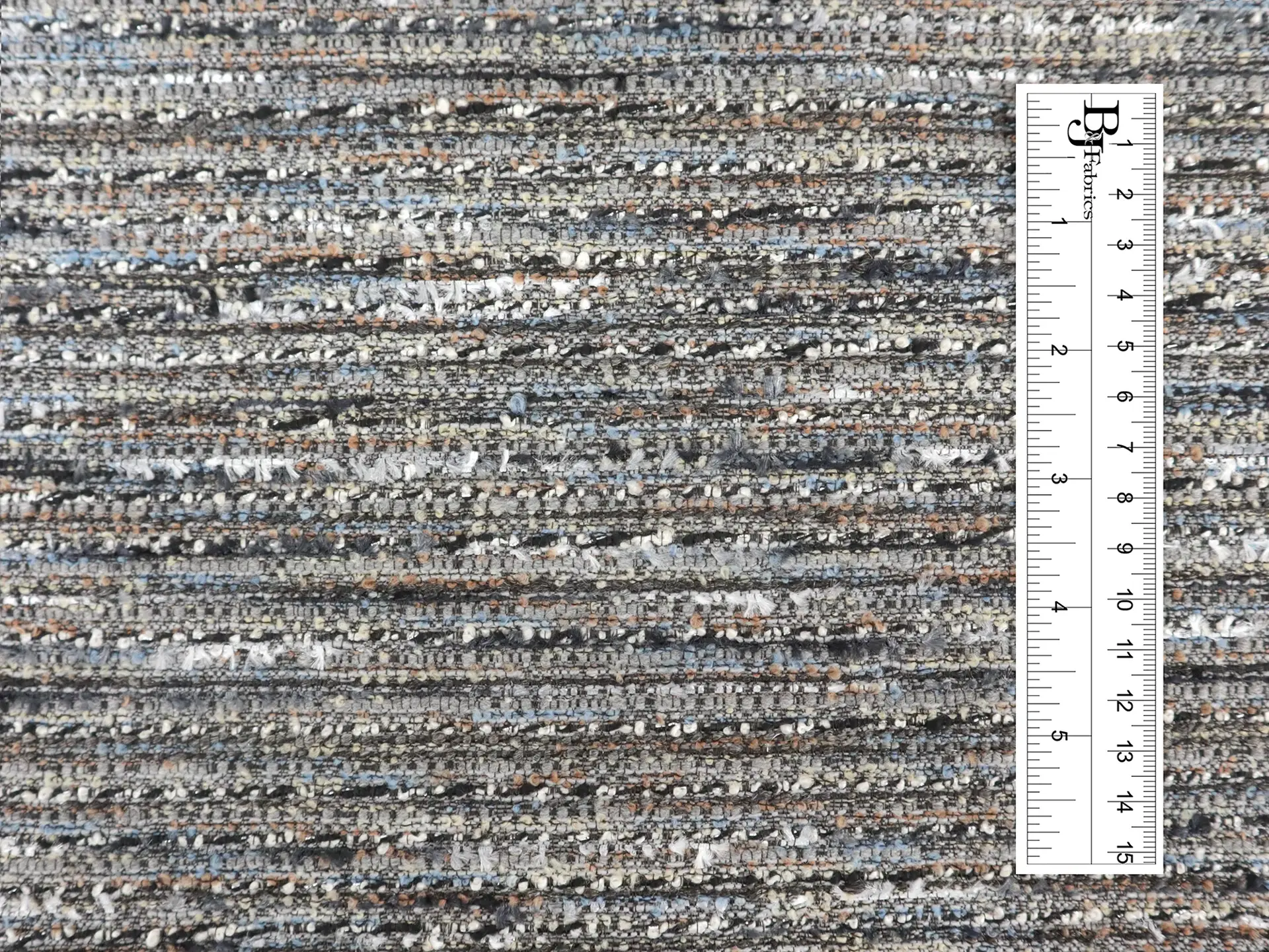 Metallic Tweed in Blue & Grey