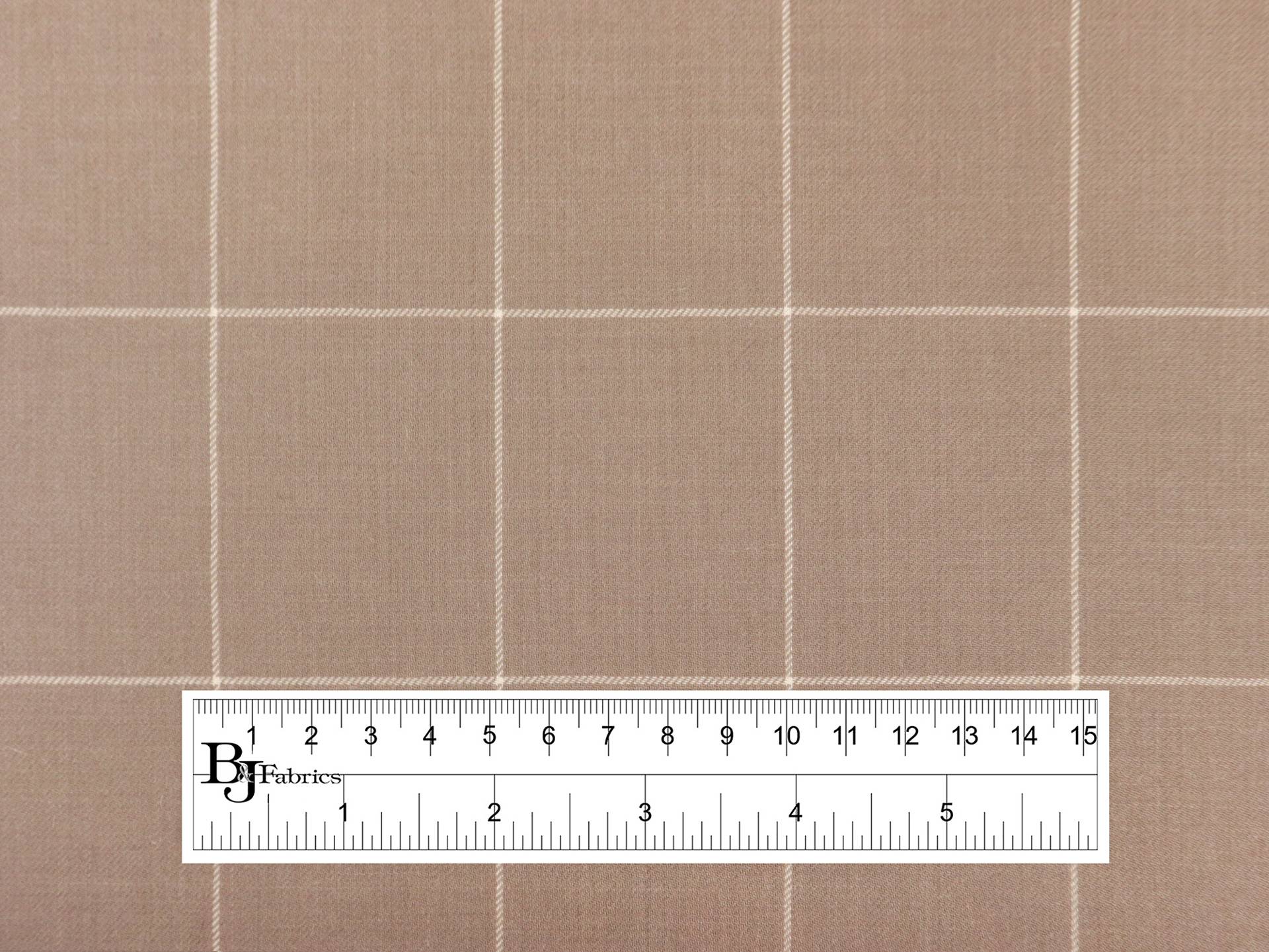 Cashmere Window Pane Challis in Taupe