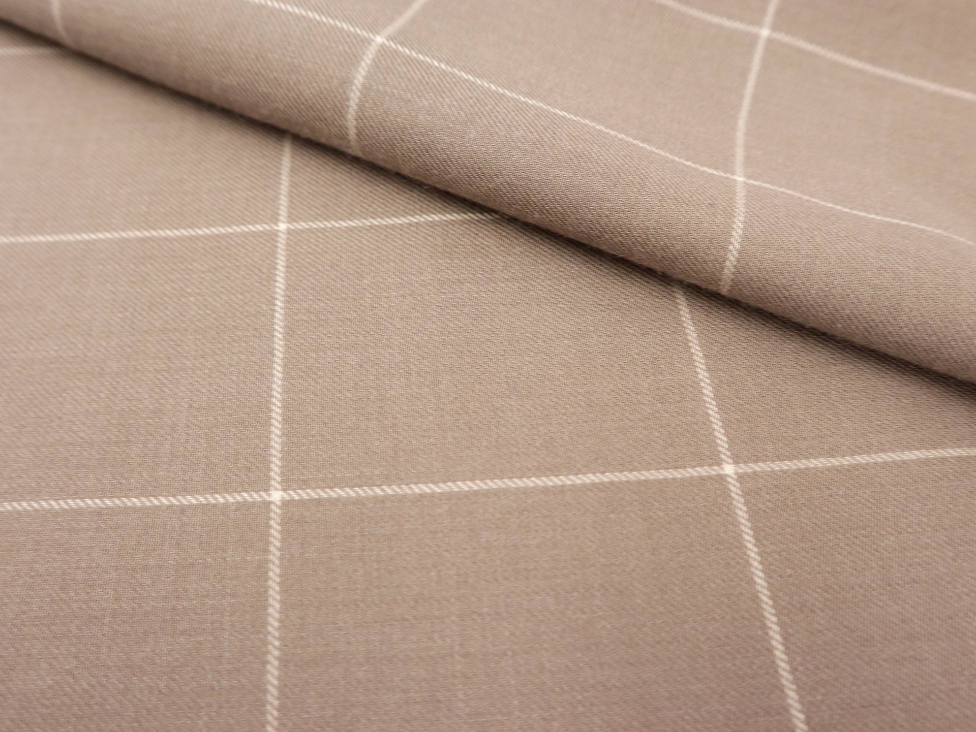Cashmere Window Pane Challis in Taupe