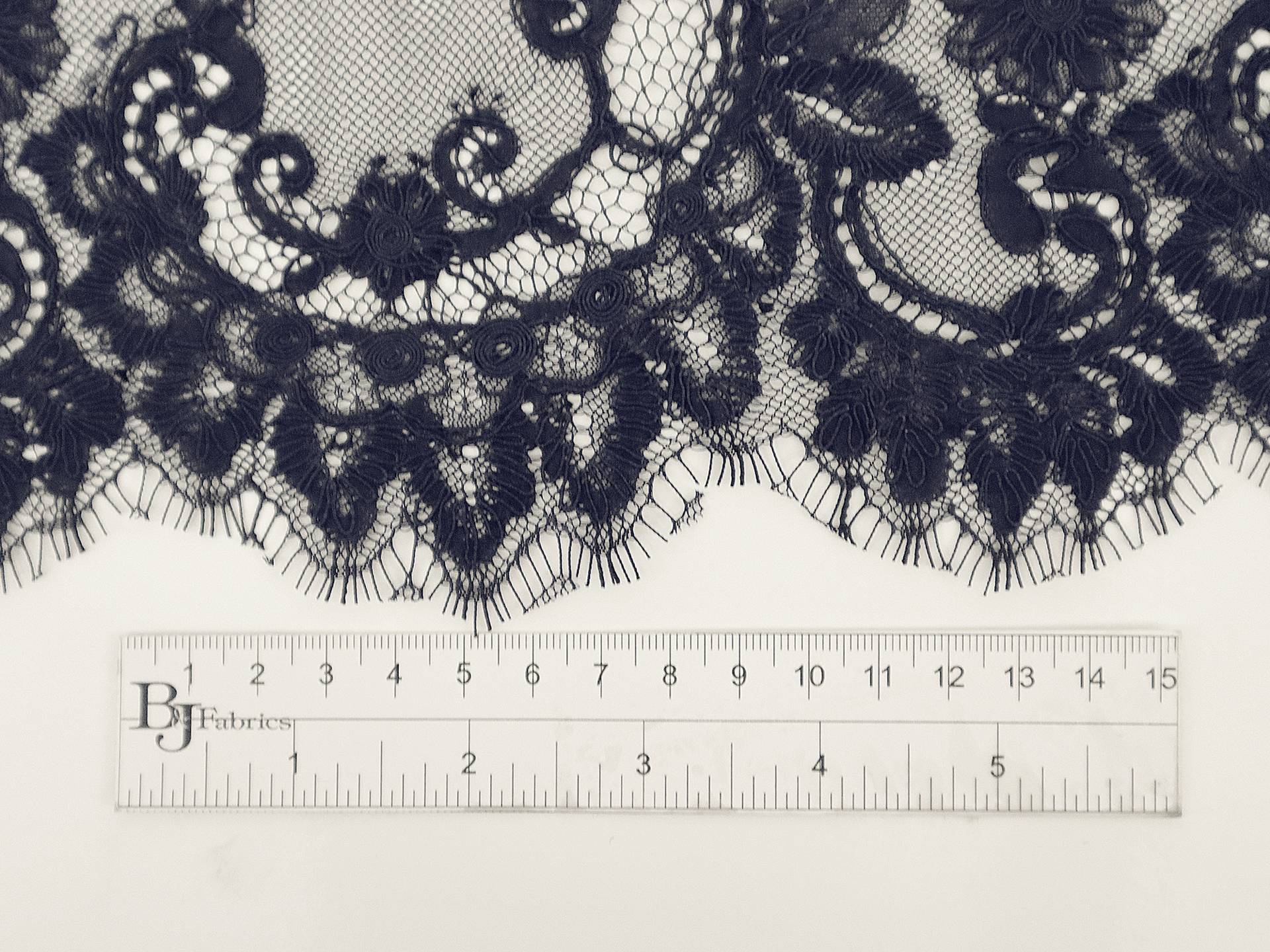 Alençon Floral Lace in Navy