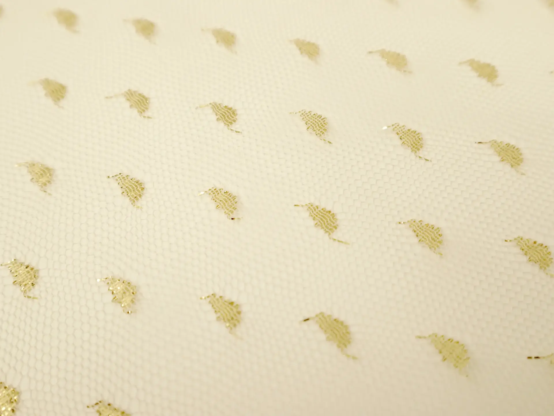 Metallic Point D'Esprit in Beige and Gold