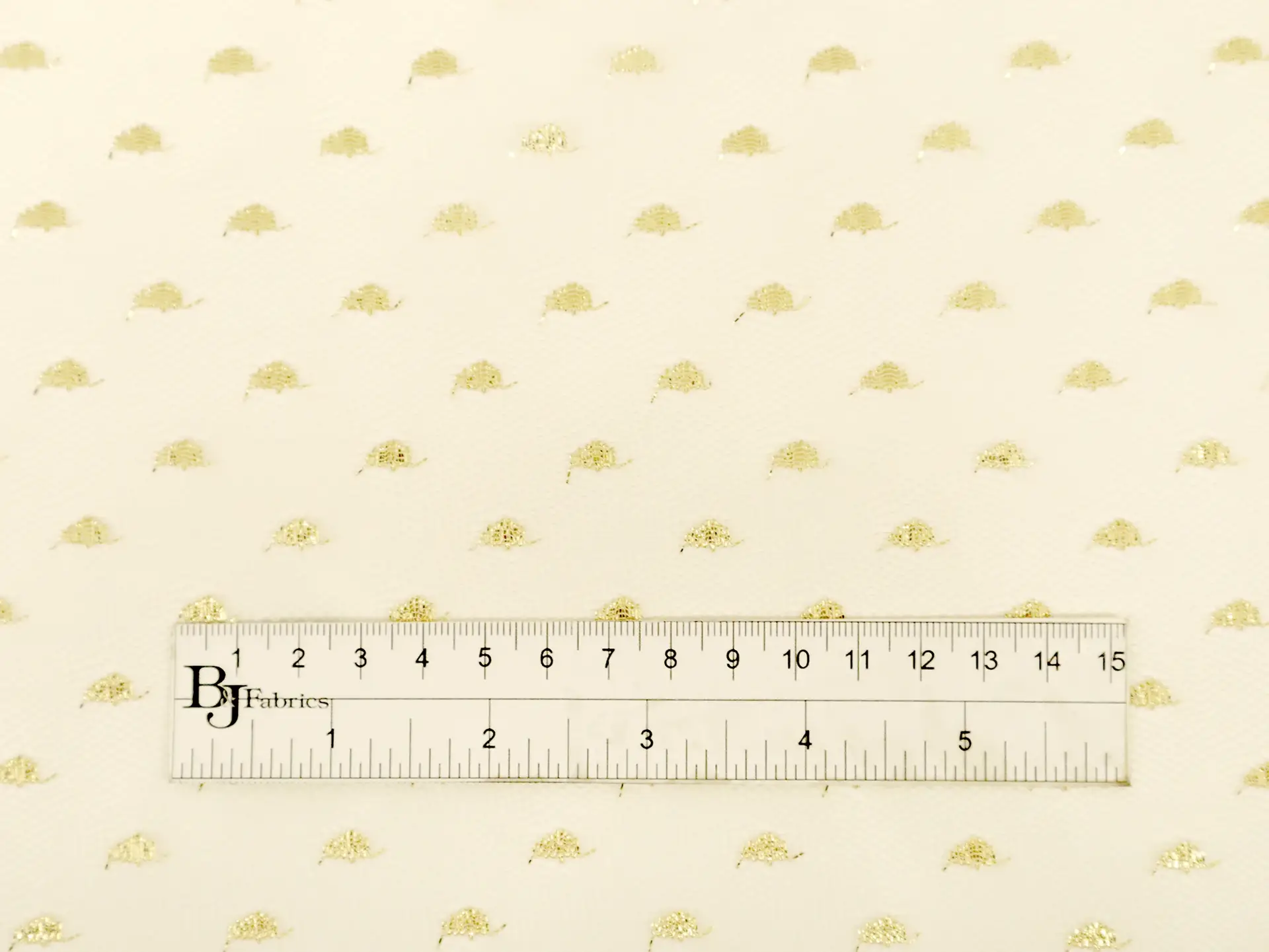 Metallic Point D'Esprit in Beige and Gold