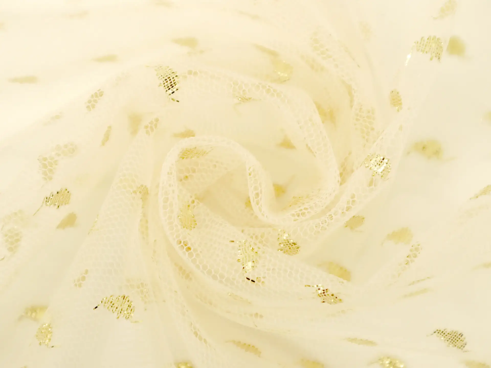 Metallic Point D'Esprit in Beige and Gold