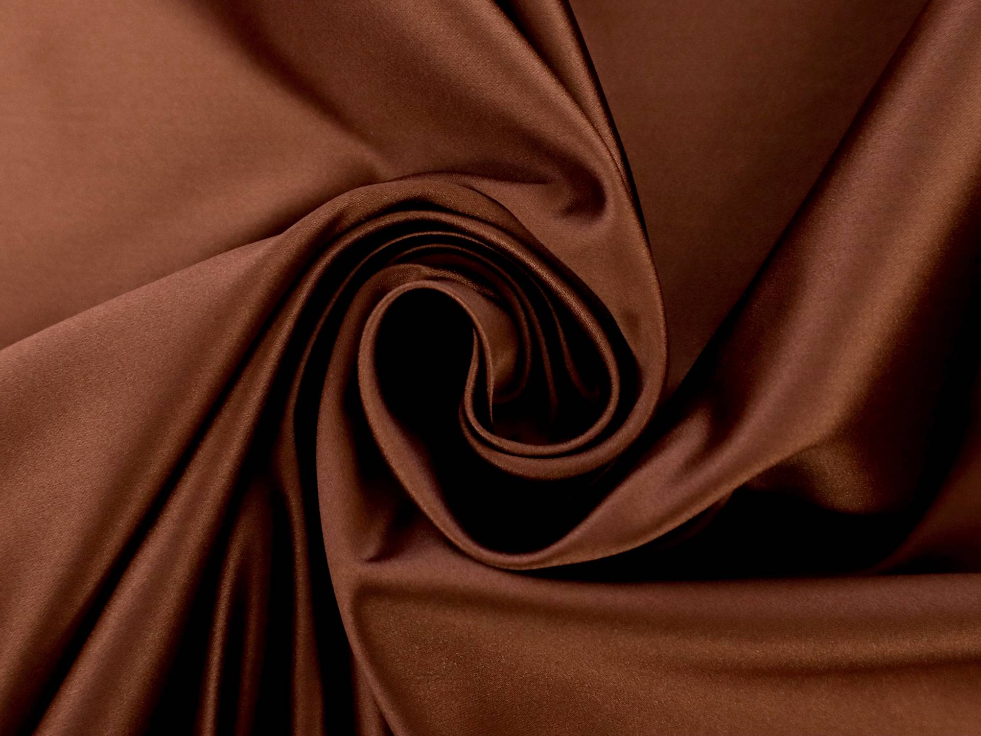 Pure Silk Duchesse Satin in Chocolate